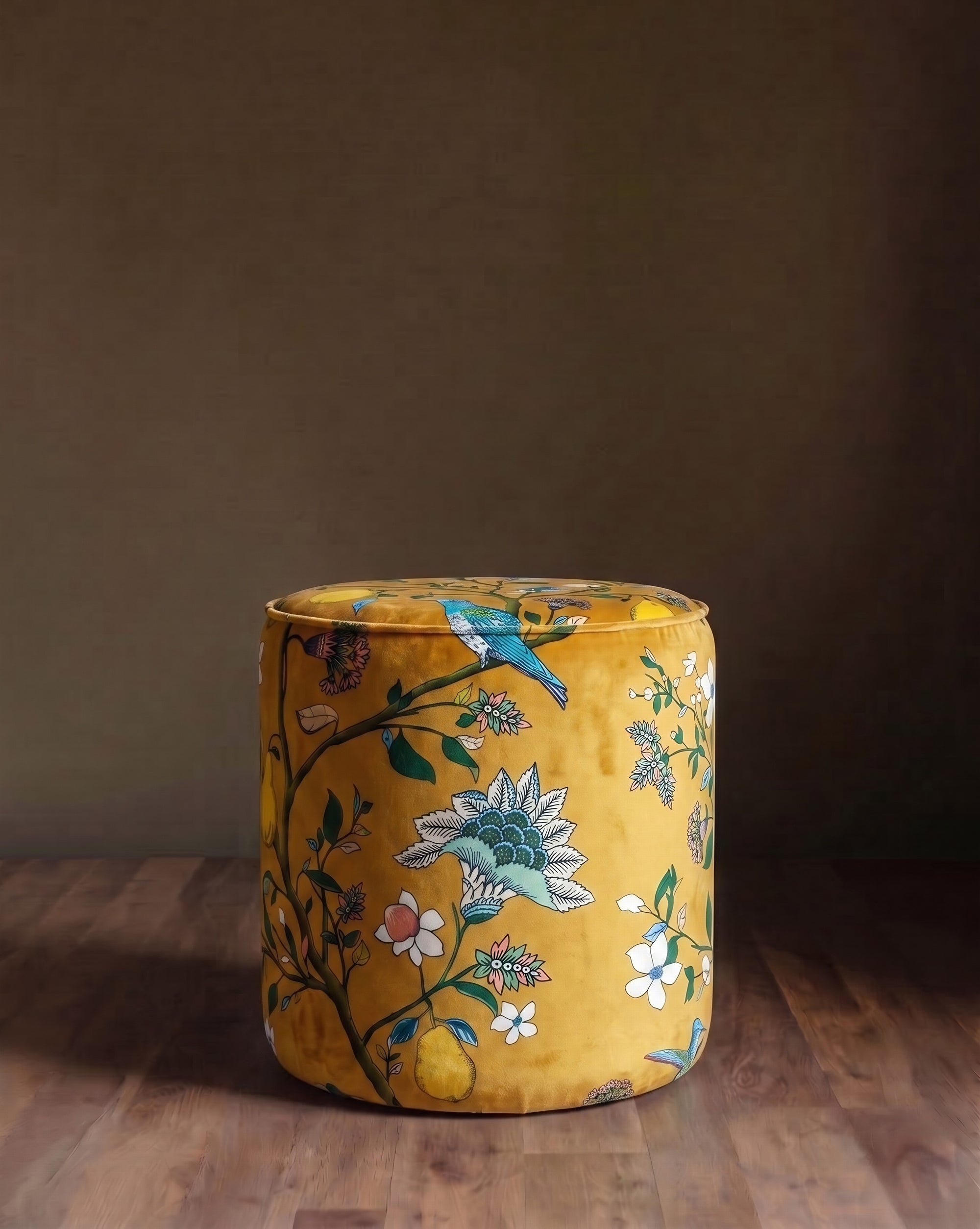 The Queen’s Greenhouse Velvet Ottoman