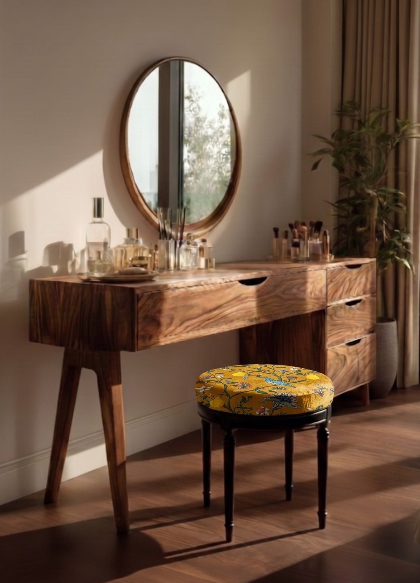 The Queen’s Greenhouse Velvet Stool