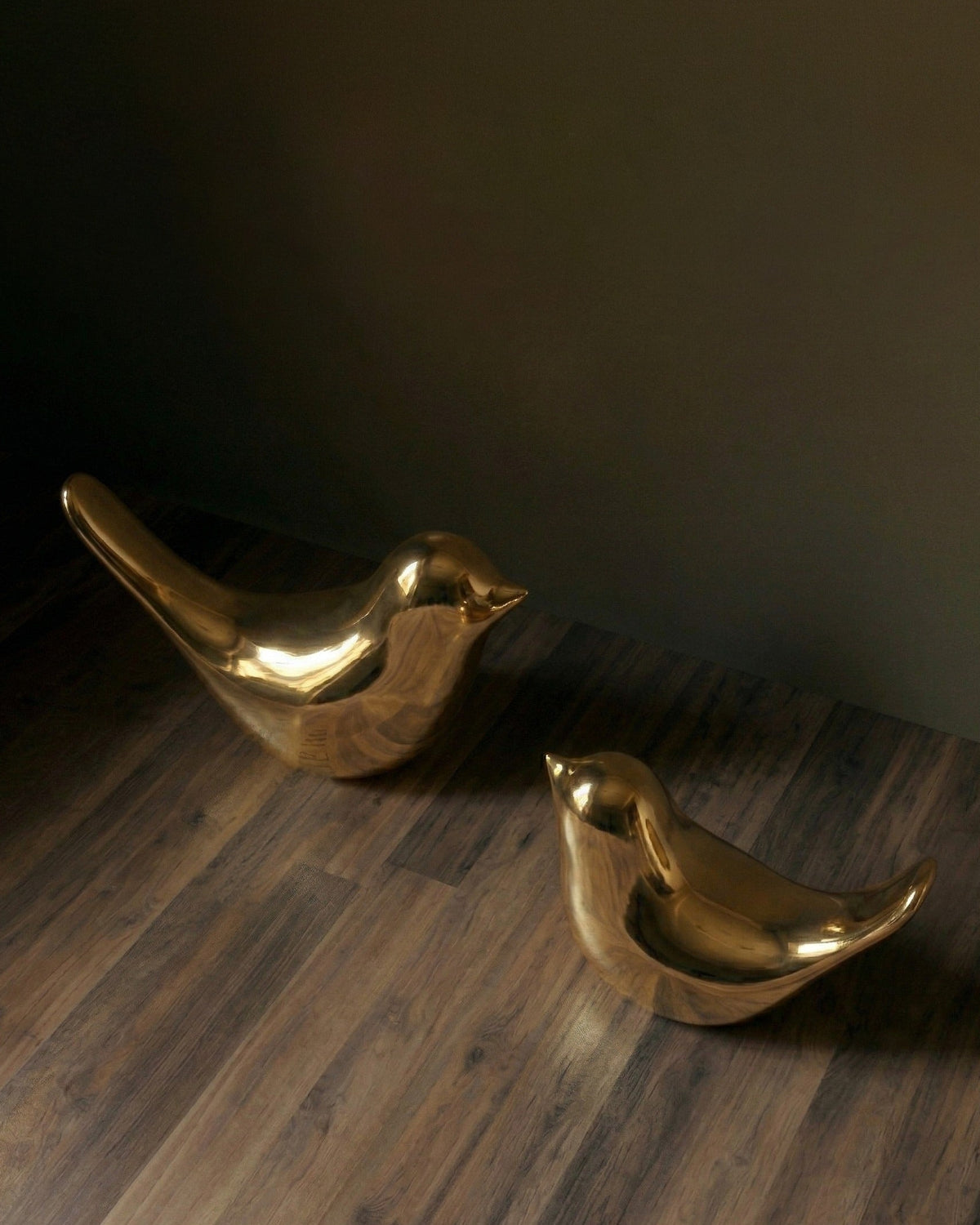 Golden Muse Ceramic Bird Figurines