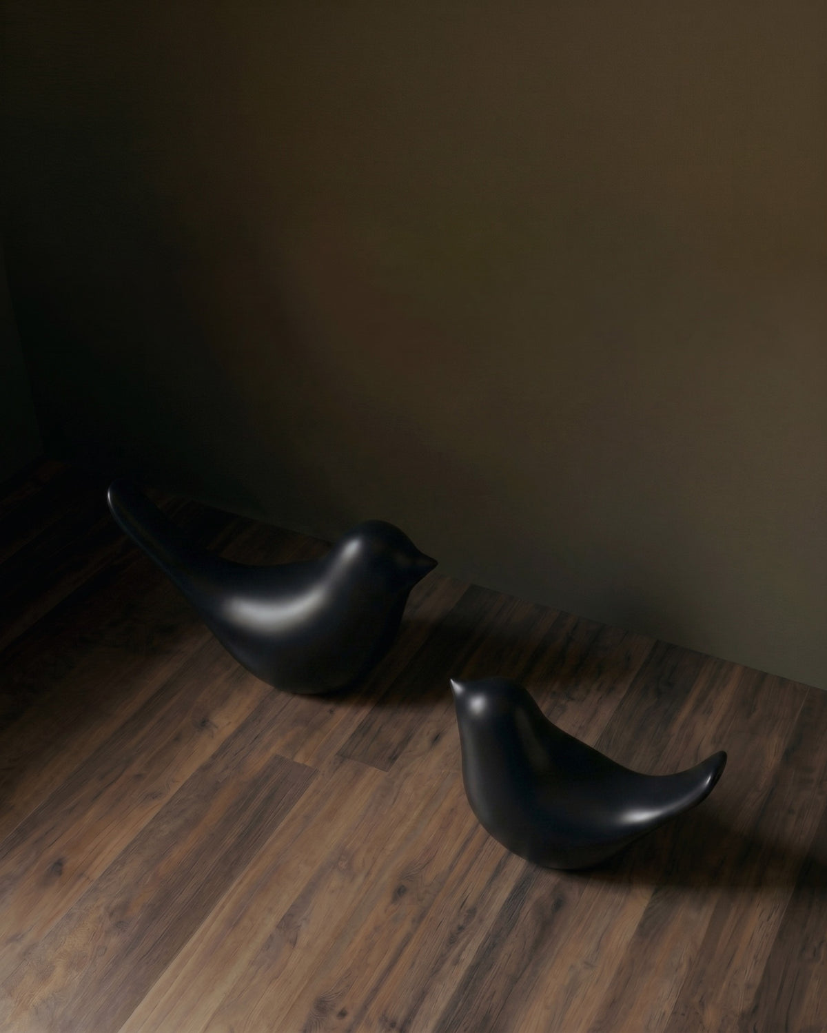 Obsidian Ceramic Songbird Set