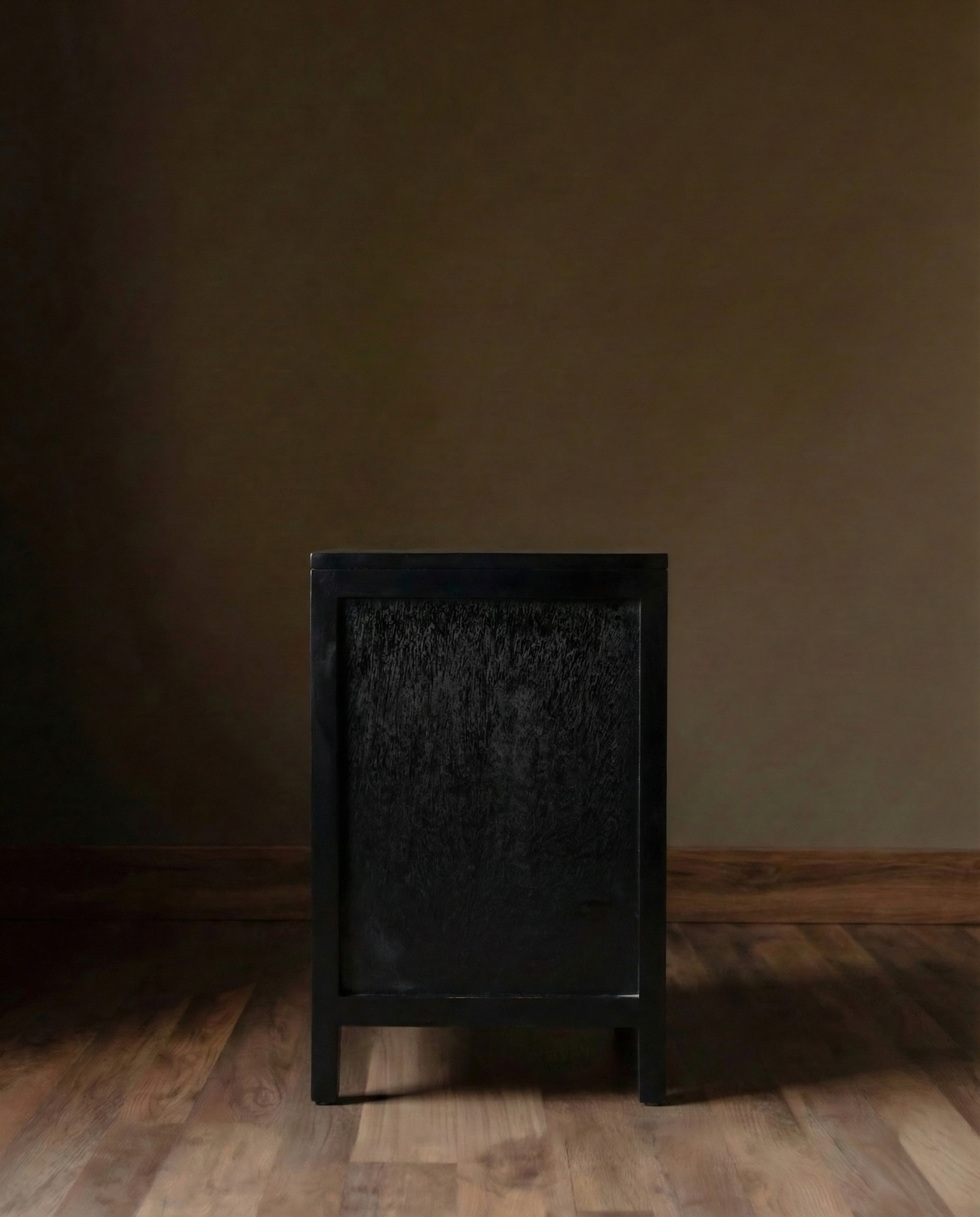 Humphrey Ratan Black Nightstand