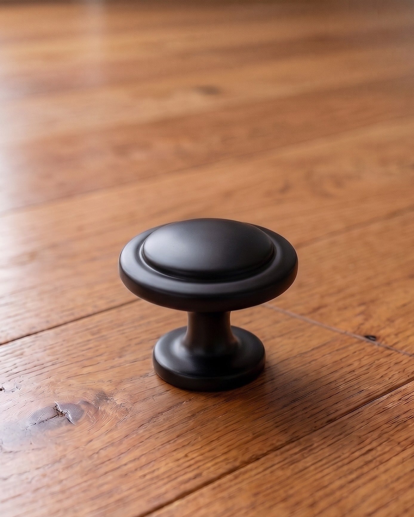 The Obsidian Crown – Premium Matte Black Zinc Euro-Style Cabinet Knob