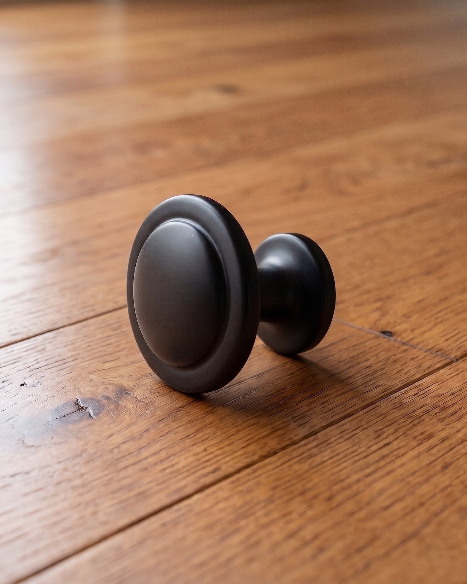 The Obsidian Crown – Premium Matte Black Zinc Euro-Style Cabinet Knob