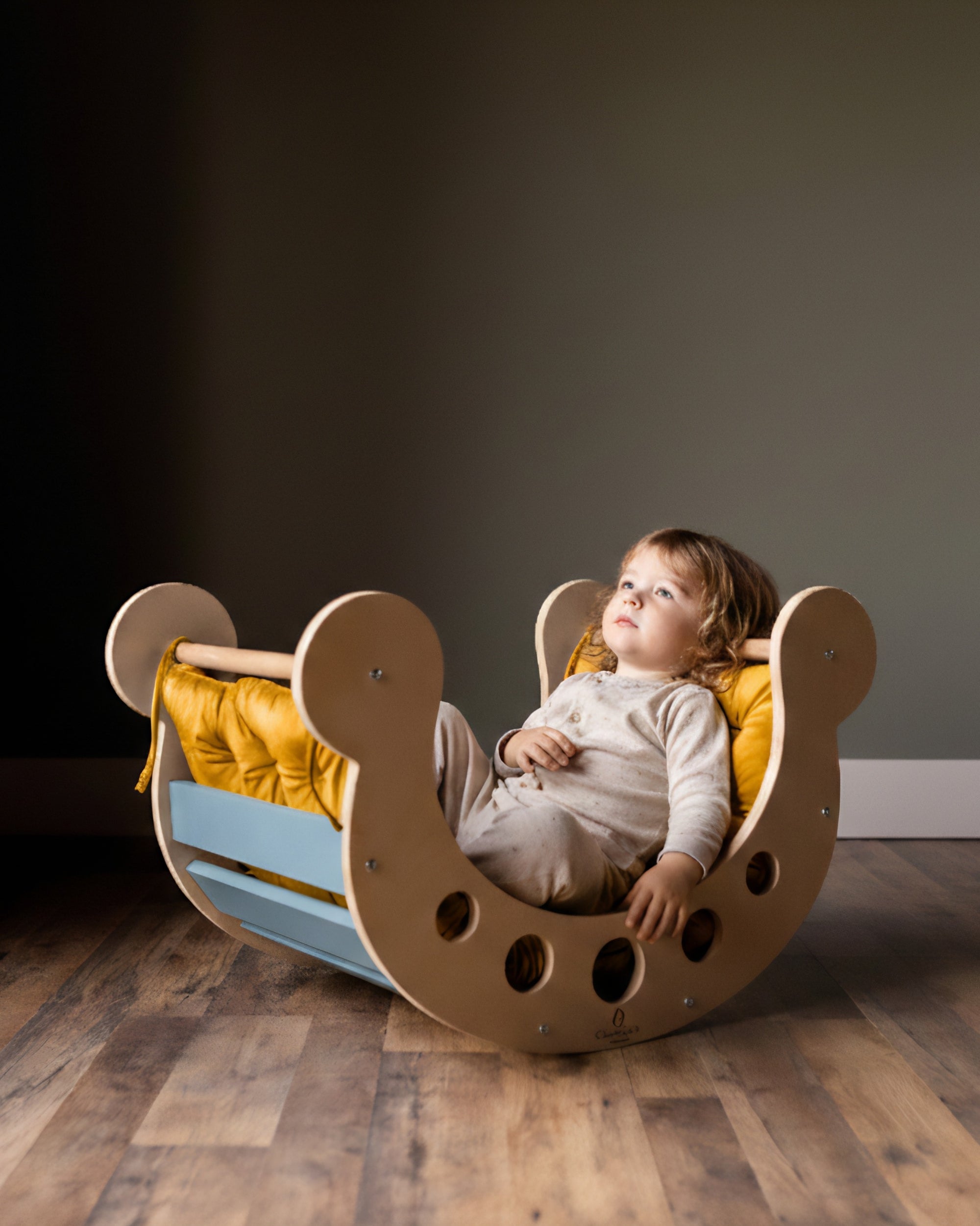 Small Waldorf Rocker with Rods