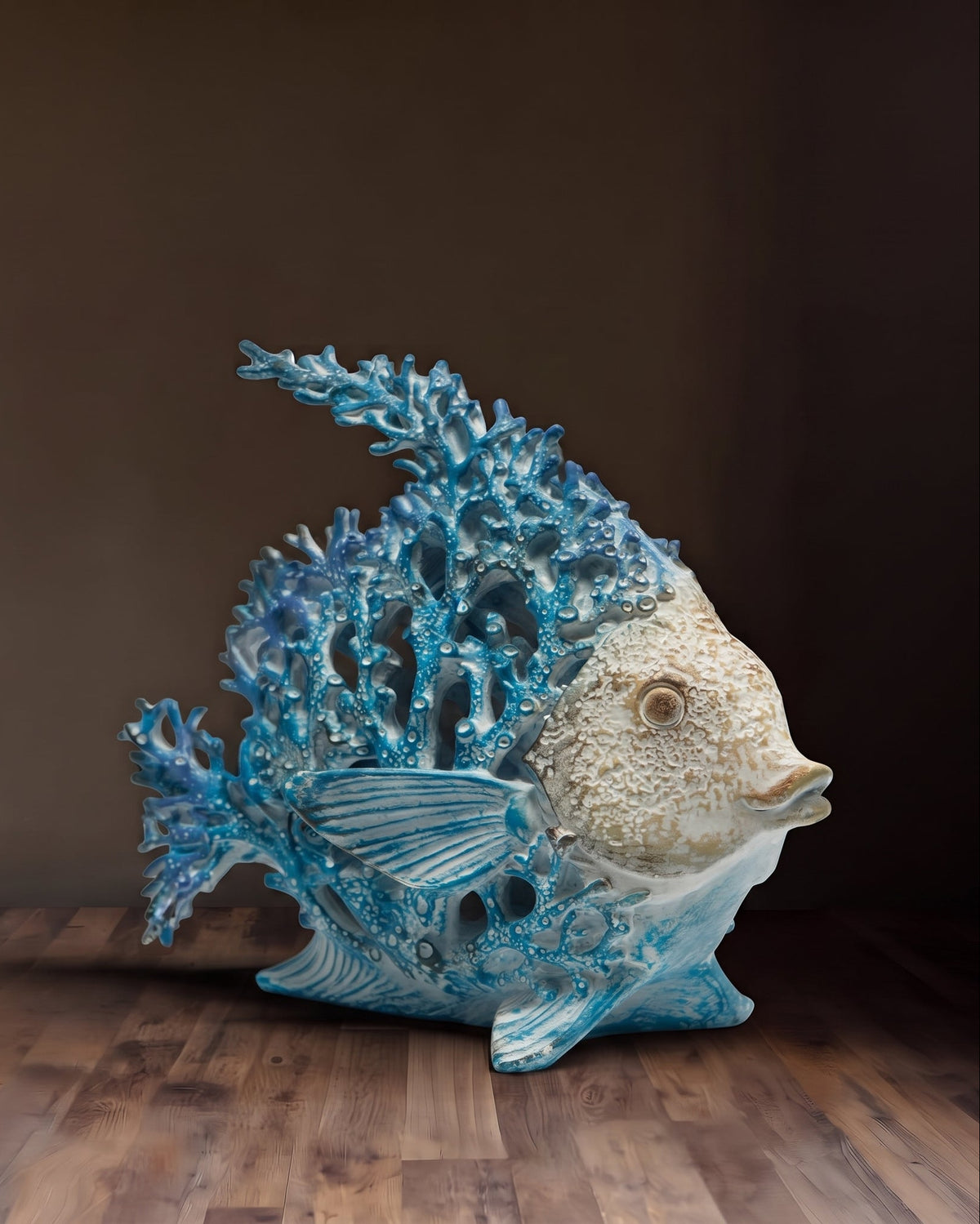 The Elysian Abyssal Coral Sculpture - Blue