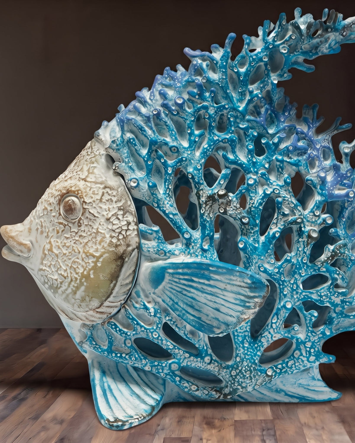 The Elysian Abyssal Coral Sculpture - Blue