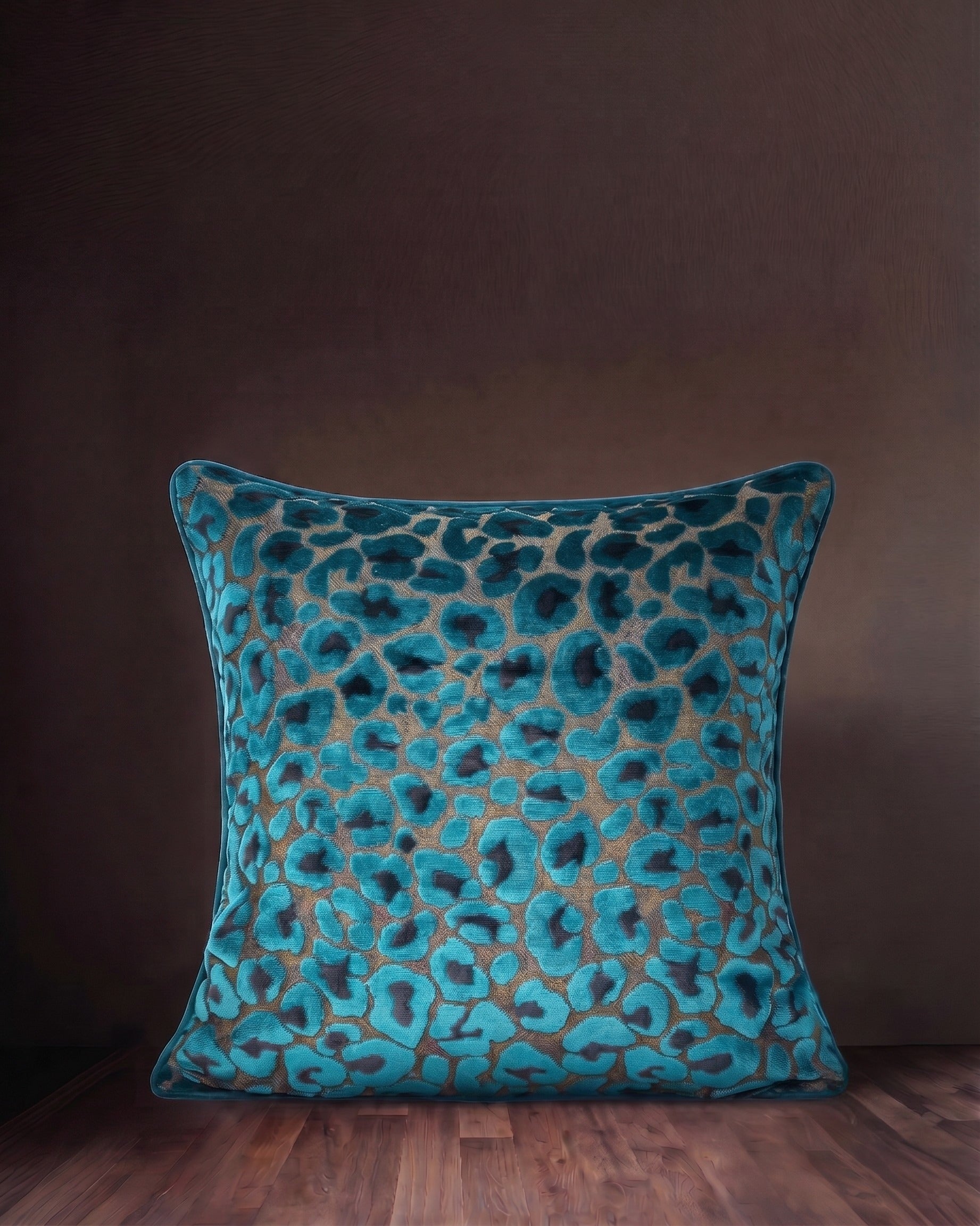 The Serengeti Sapphire Cut Velvet Pillow Royalty