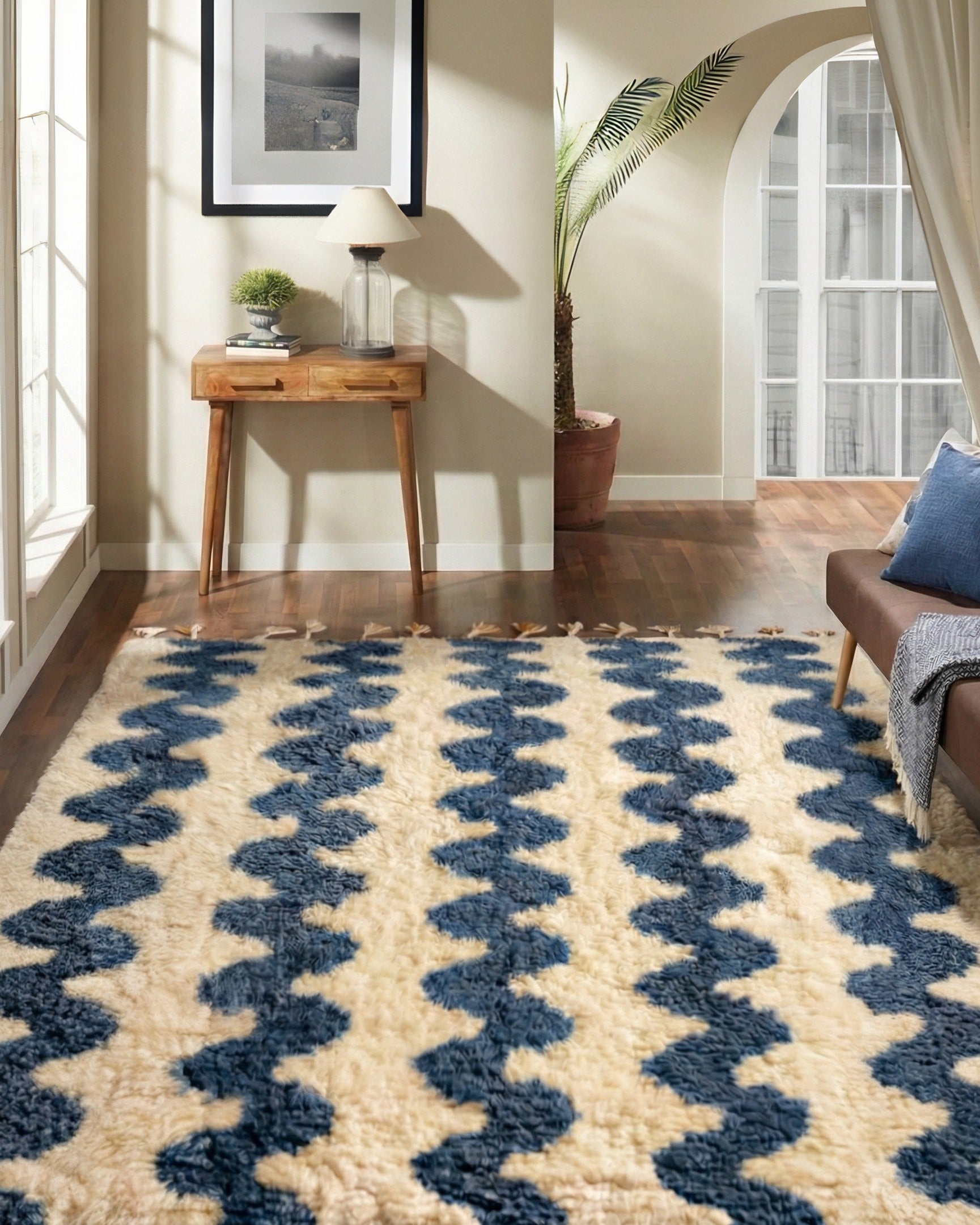 Safina Wool Blue Rug