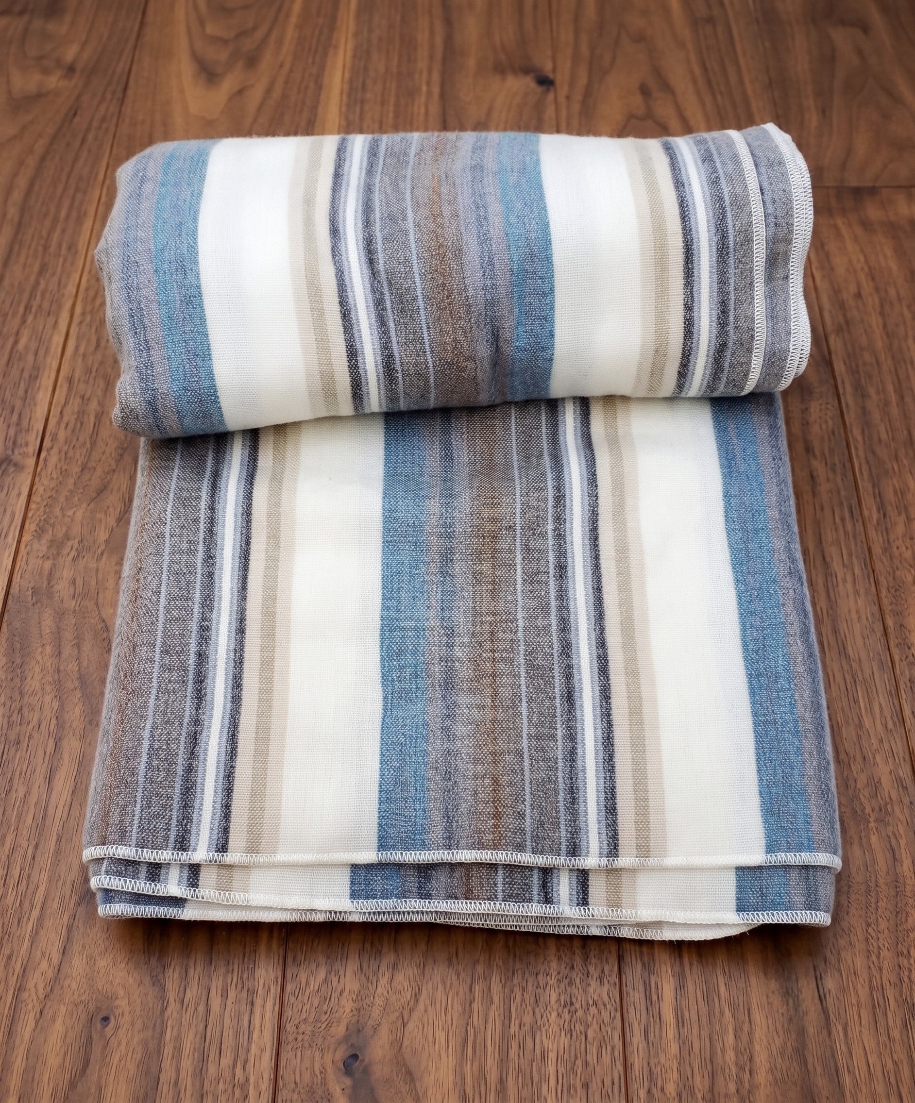 The Andean Breeze Alpaca Throw Blanket – Coastal Stripe