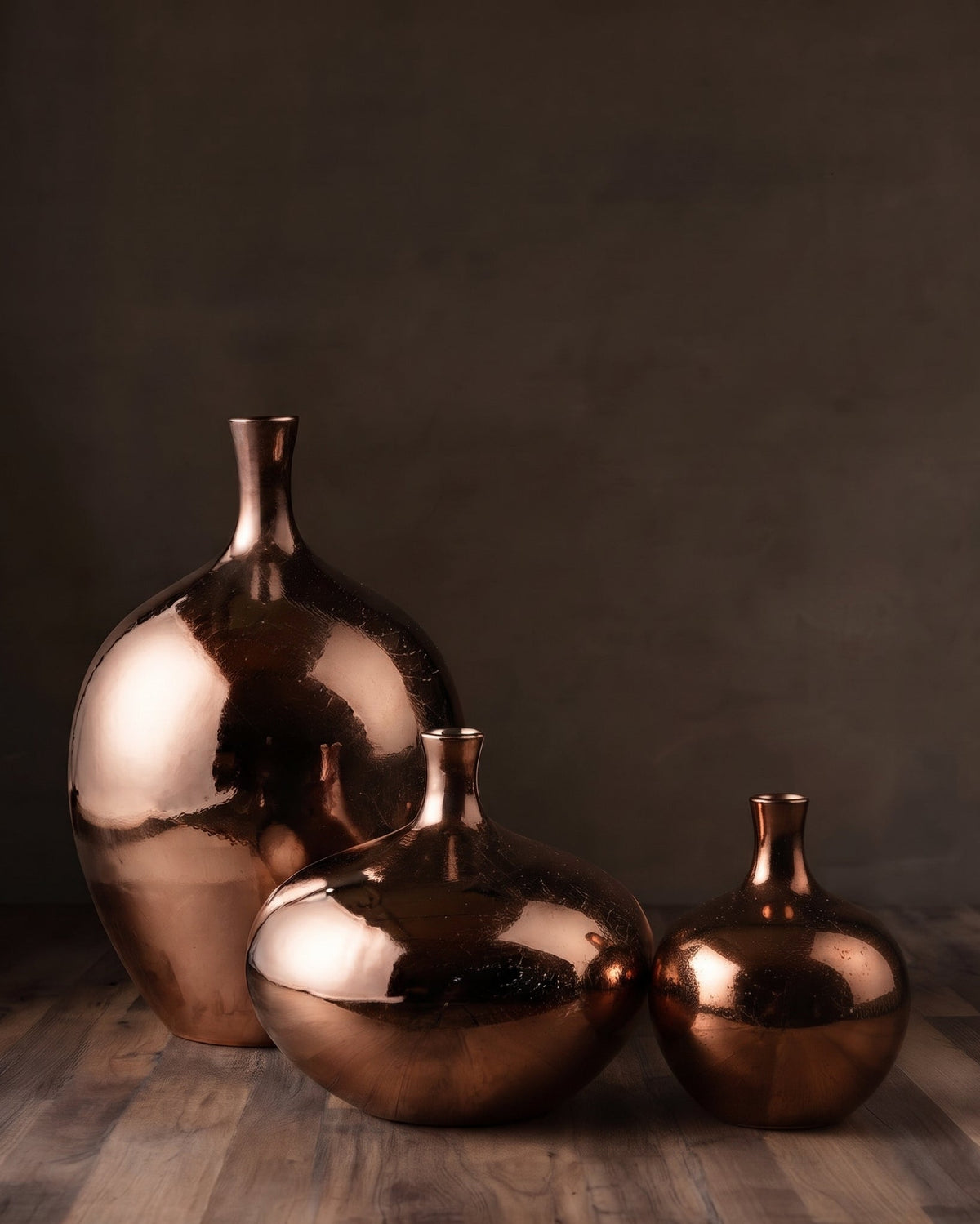 The Ansen Sculptural Metallic Ceramic Vases