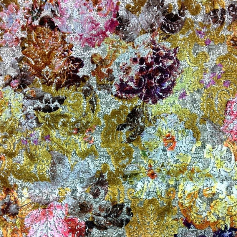 Fabric By The Yard - Botanical Velvet Marigold