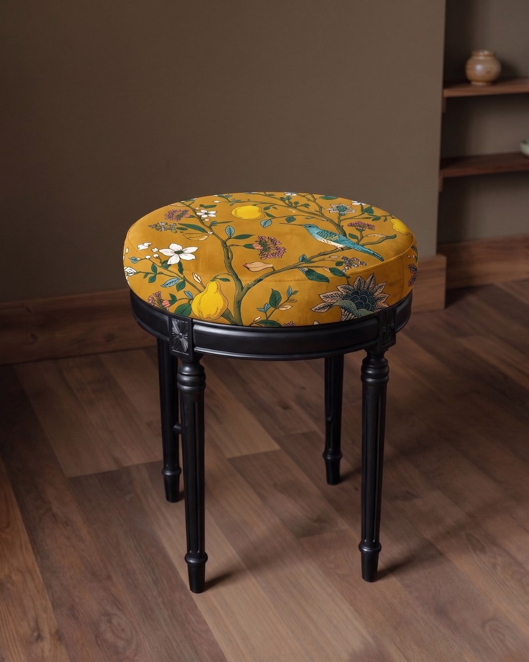 The Queen’s Greenhouse Velvet Stool