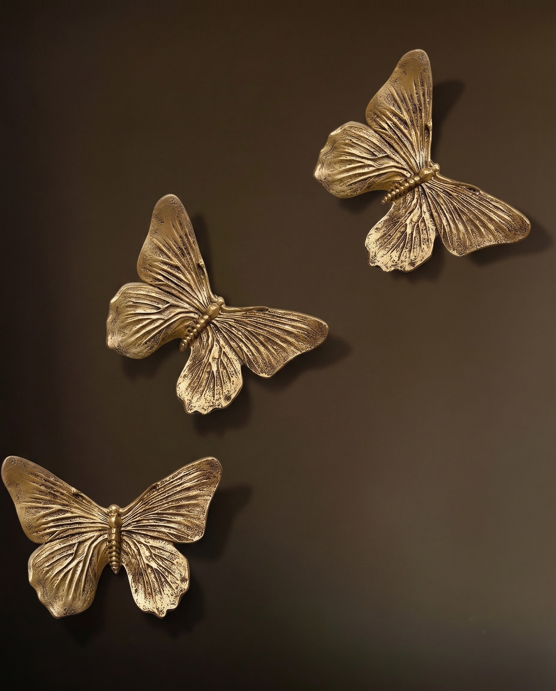 Meadow &amp; Hearth Vintage Gold Butterfly Wall Art