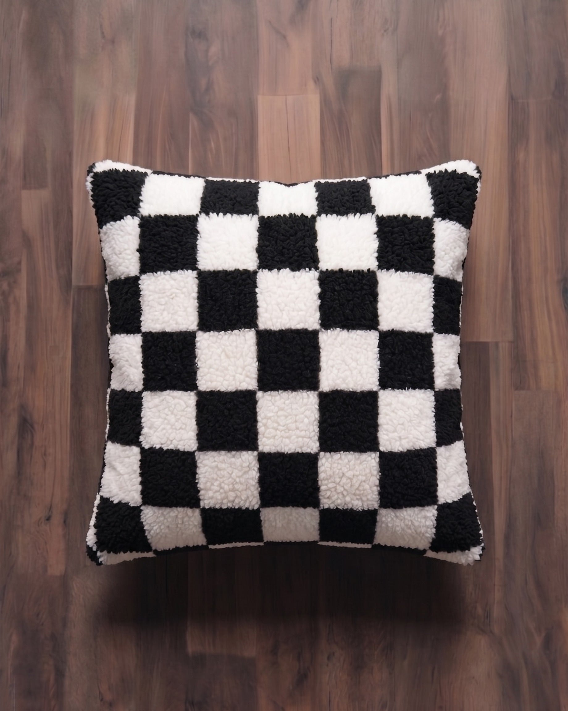 The Alistair Checkerboard Bouclé Pillow