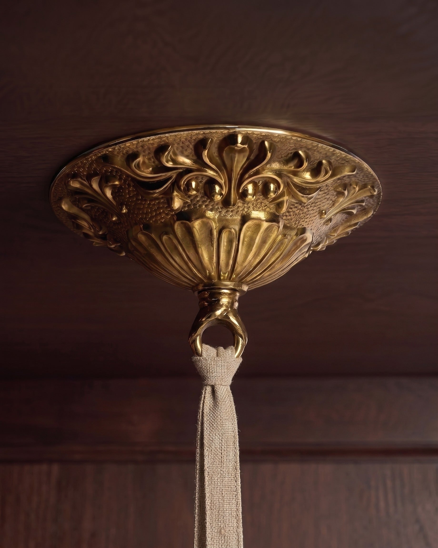 The Heritage Collection: Ornate Brass Canopy Kit with Integrated Loop