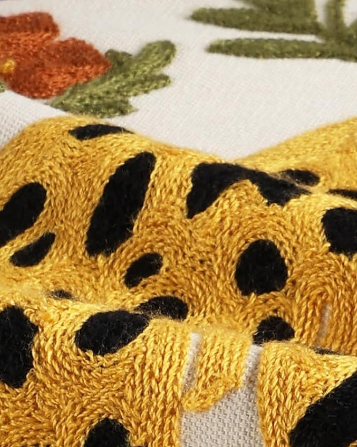 Mara Embroidered Cheetah Decorative Pillow