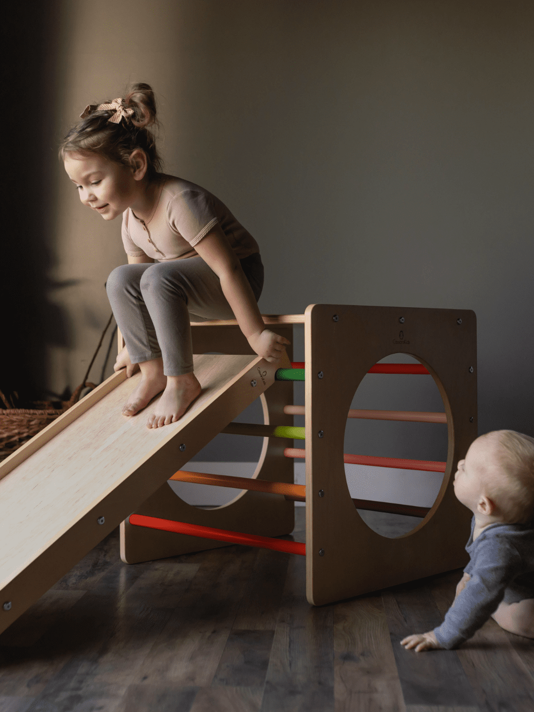 Waldorf Climbing Cube & Ramp Rainbow