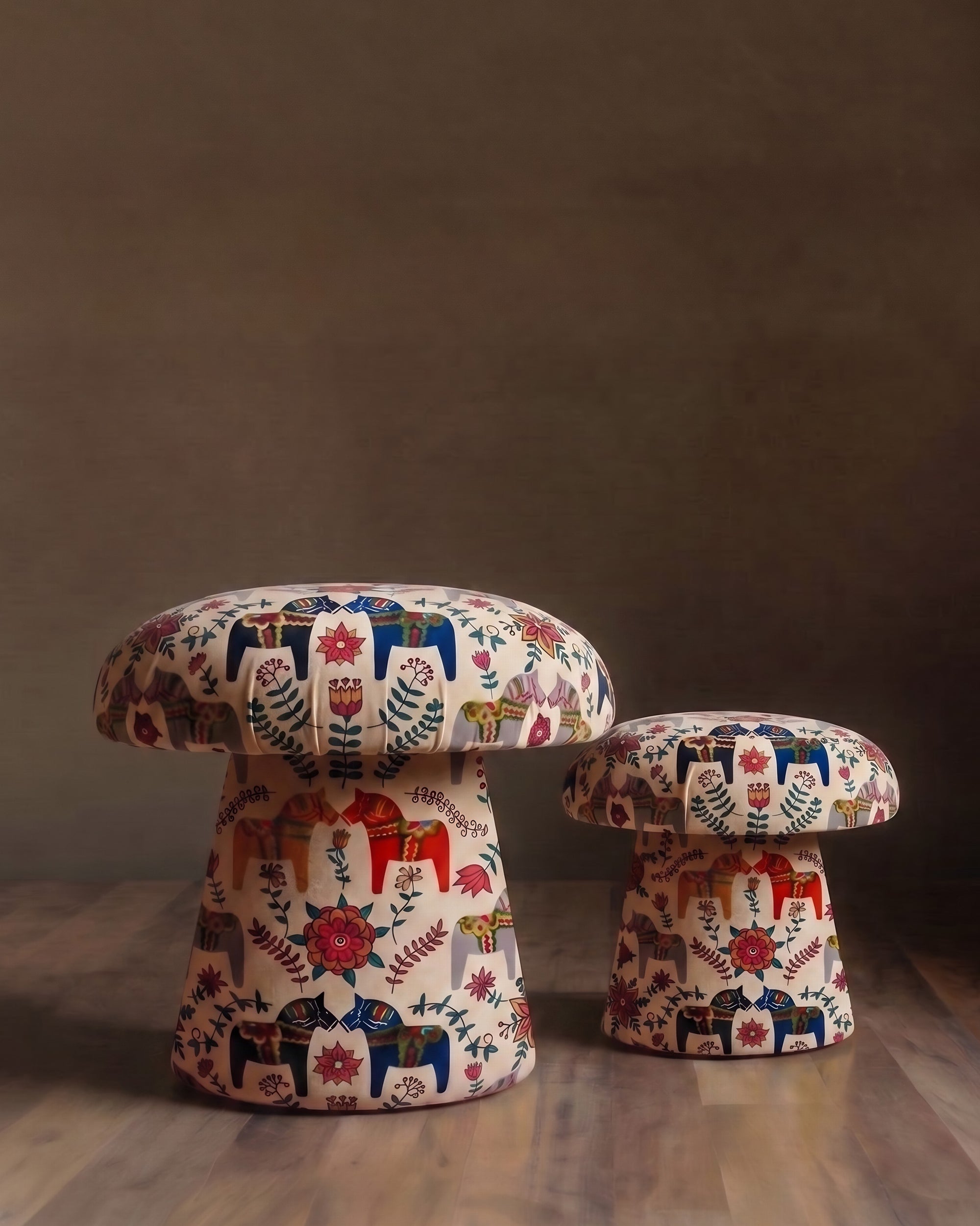 The Stockholm Mushroom Stool | Dala Horse Edition