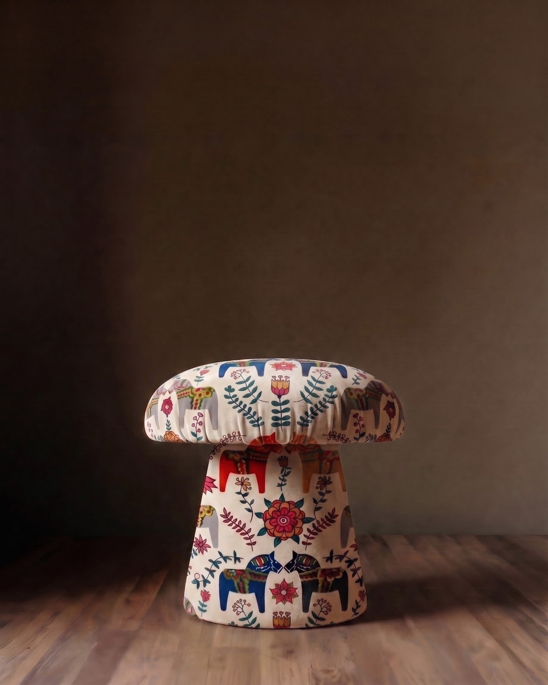 The Stockholm Mushroom Stool | Dala Horse Edition