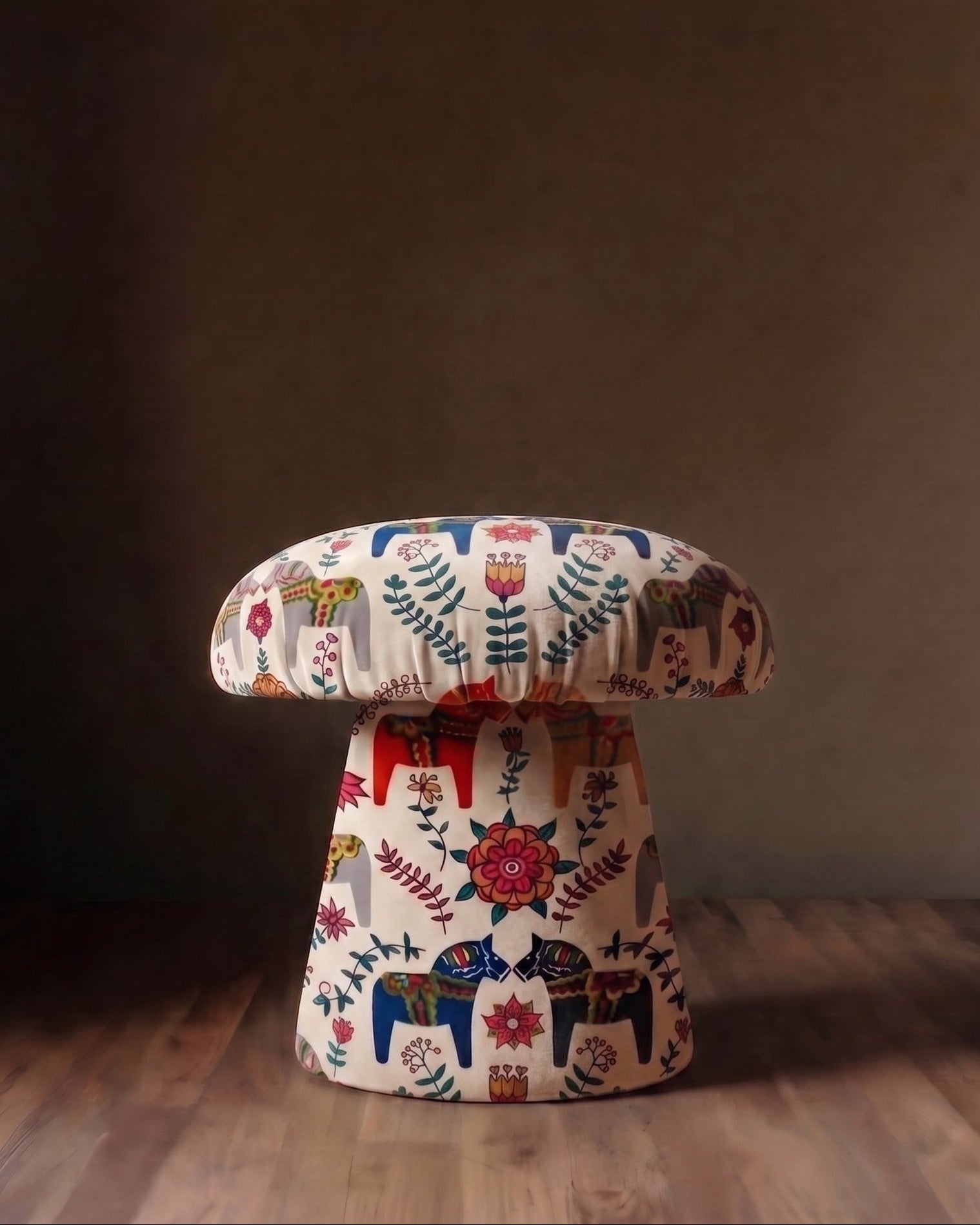 The Stockholm Mushroom Stool | Dala Horse Edition