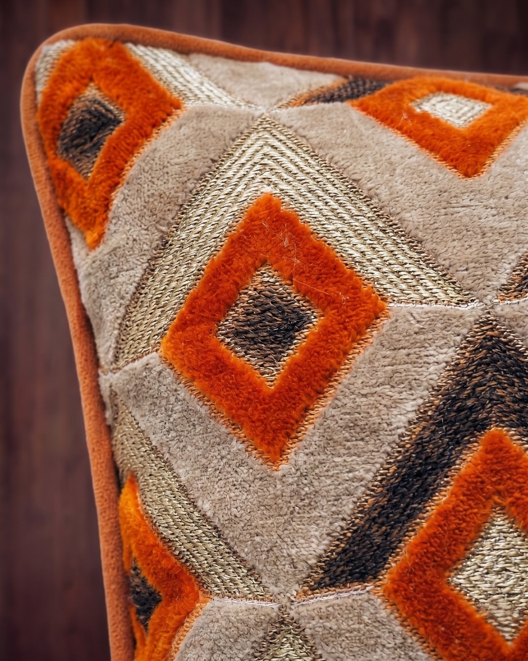 The Tangier Geometric Velvet Pillow