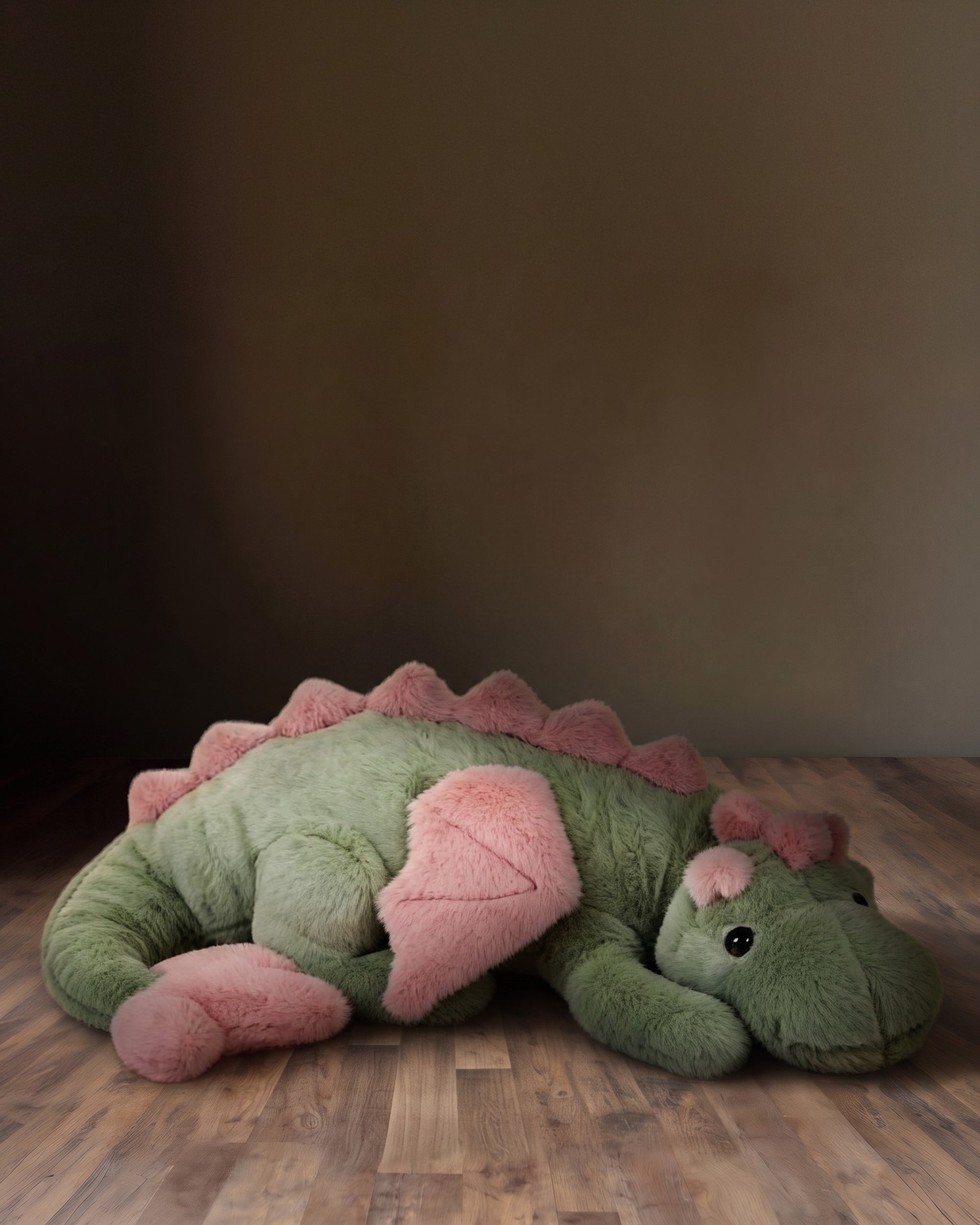 The Cozy Meadow Dragon – Giant 36" Floppy Sage Plush with Fluffy Rose Wings