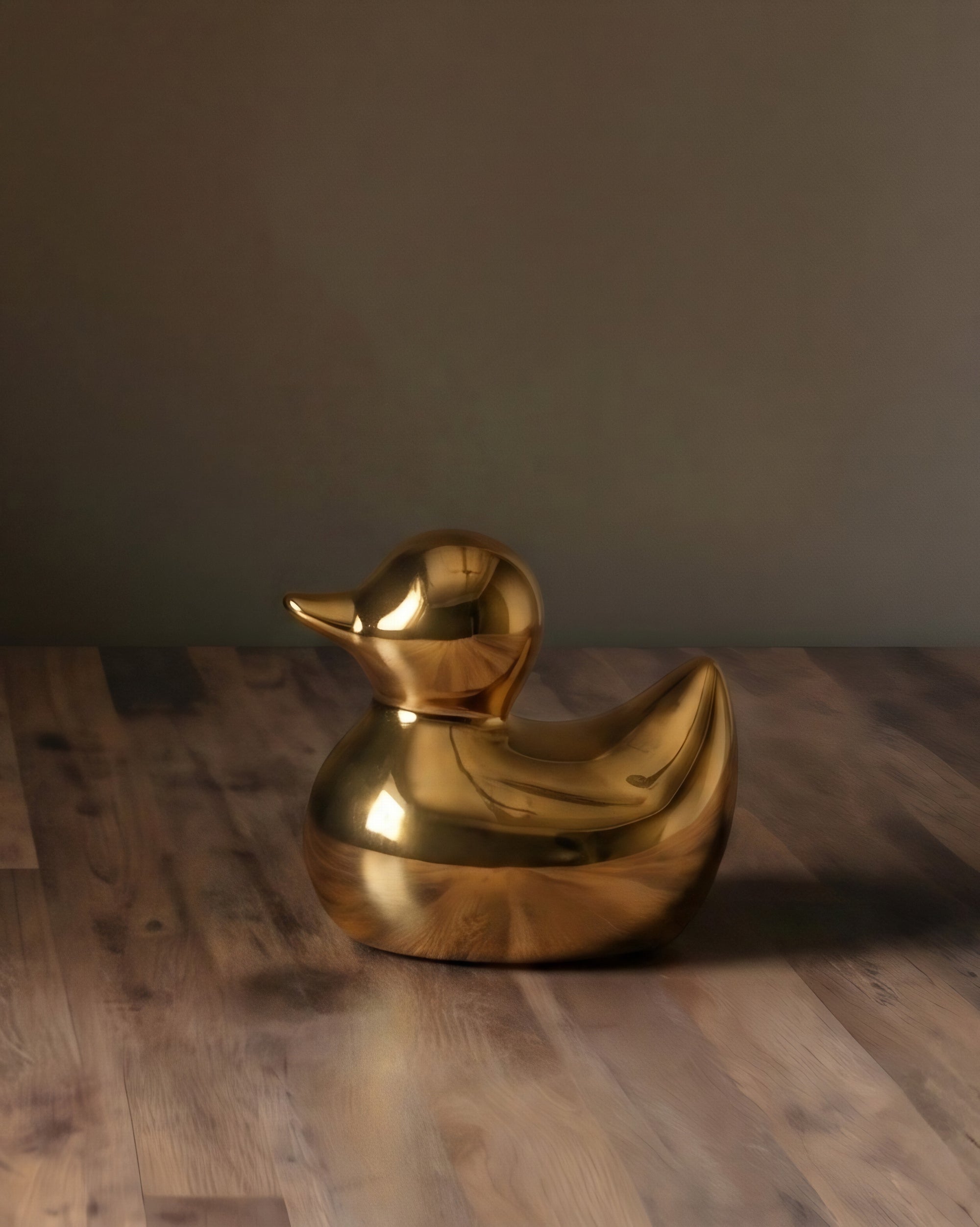 Chroma Gold Ceramic Duck Sculpture
