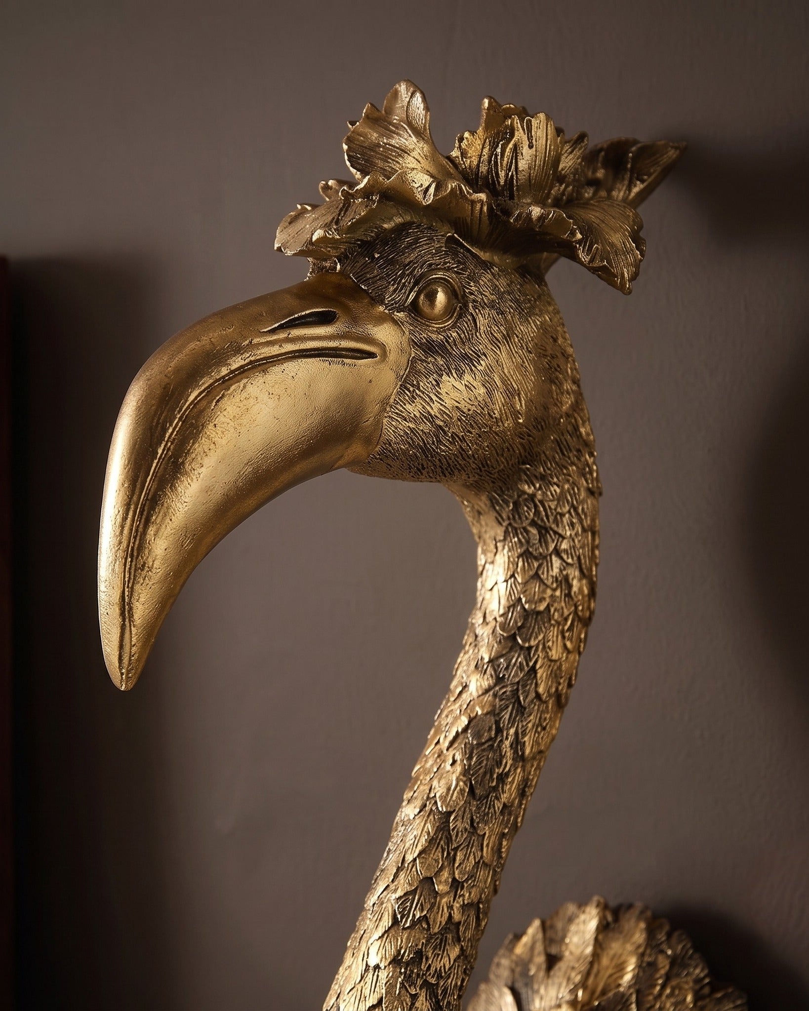 Gilded Renaissance Flamingo Wall Decor