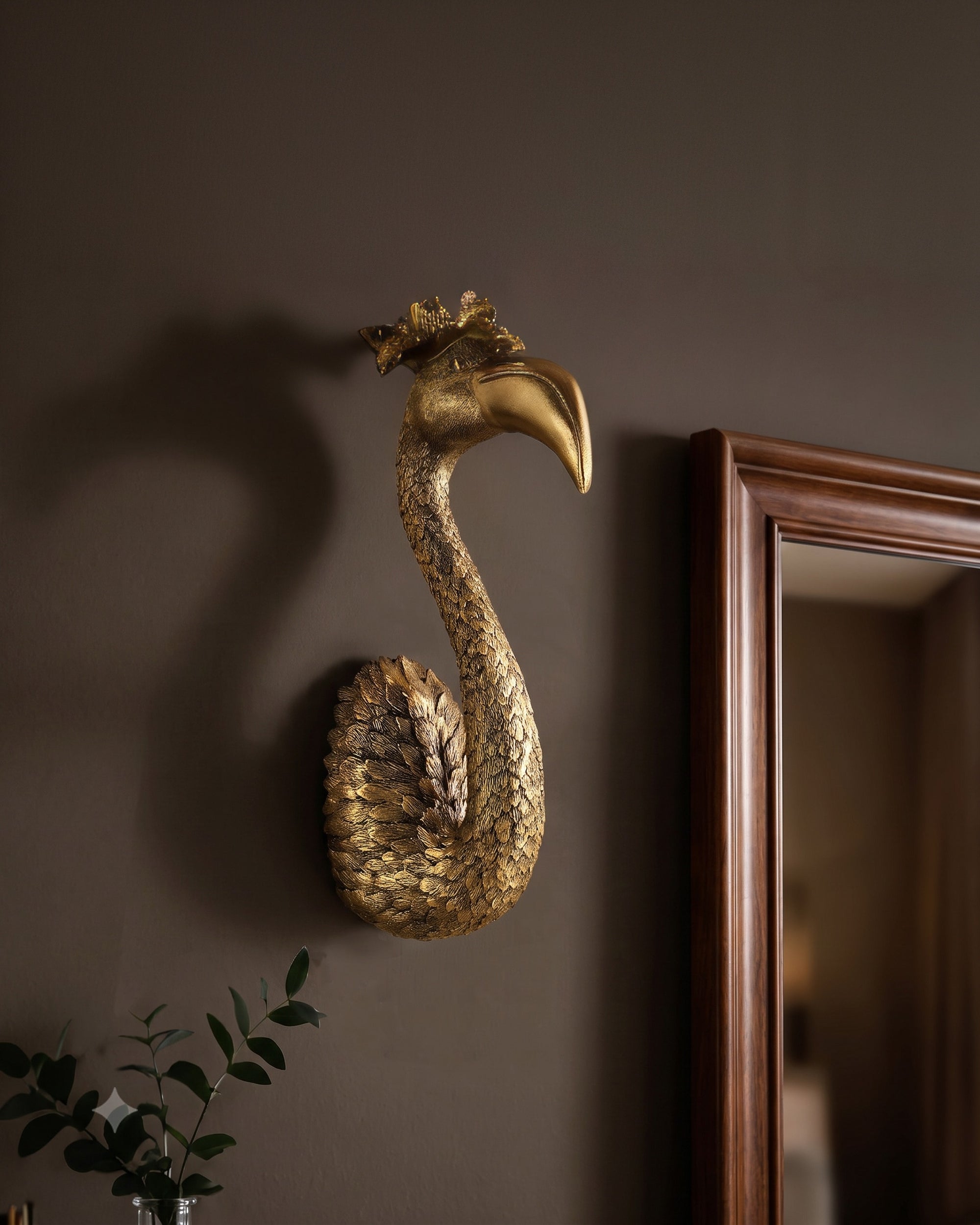 Gilded Renaissance Flamingo Wall Decor