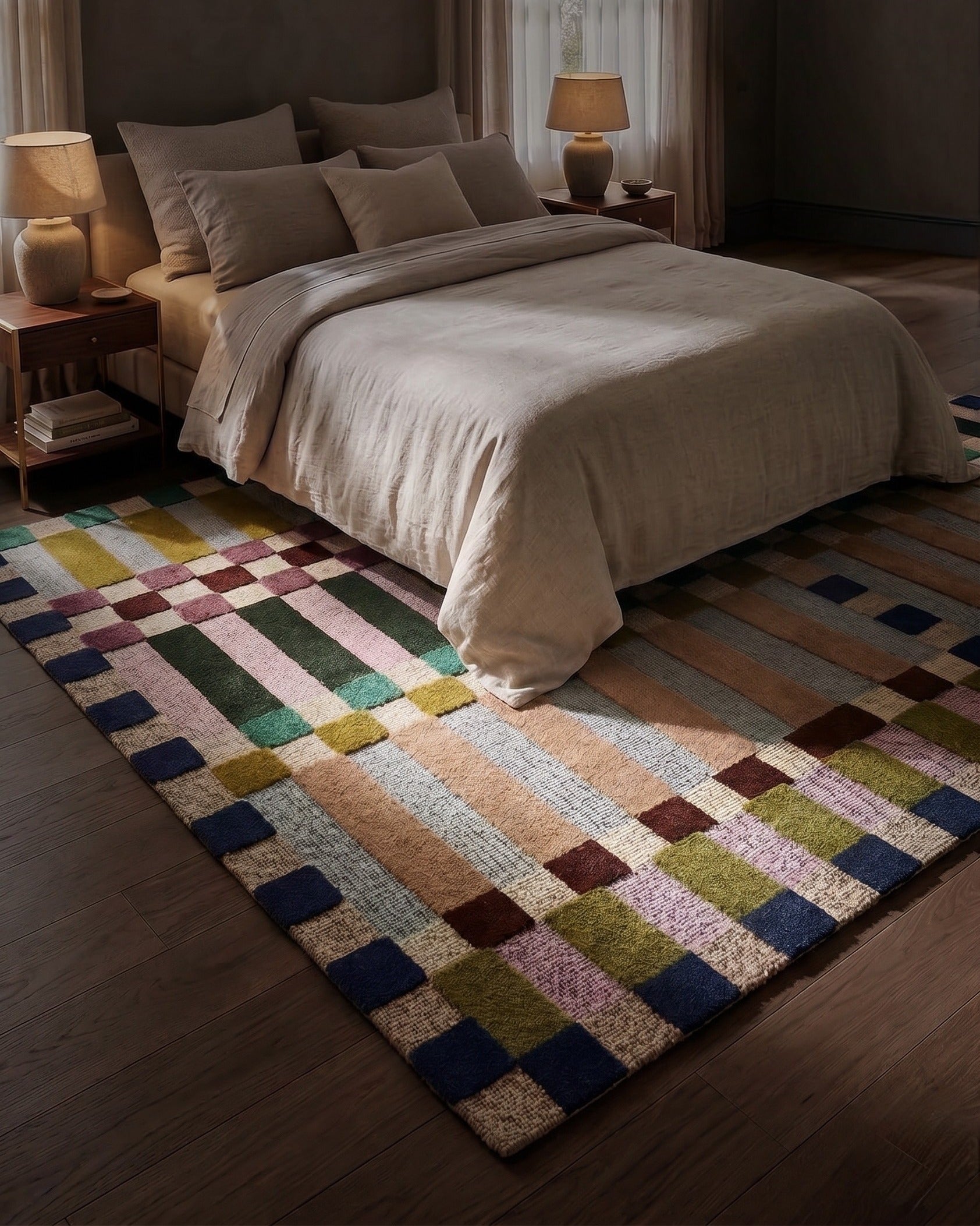 The Prism Grid Wool Rug
