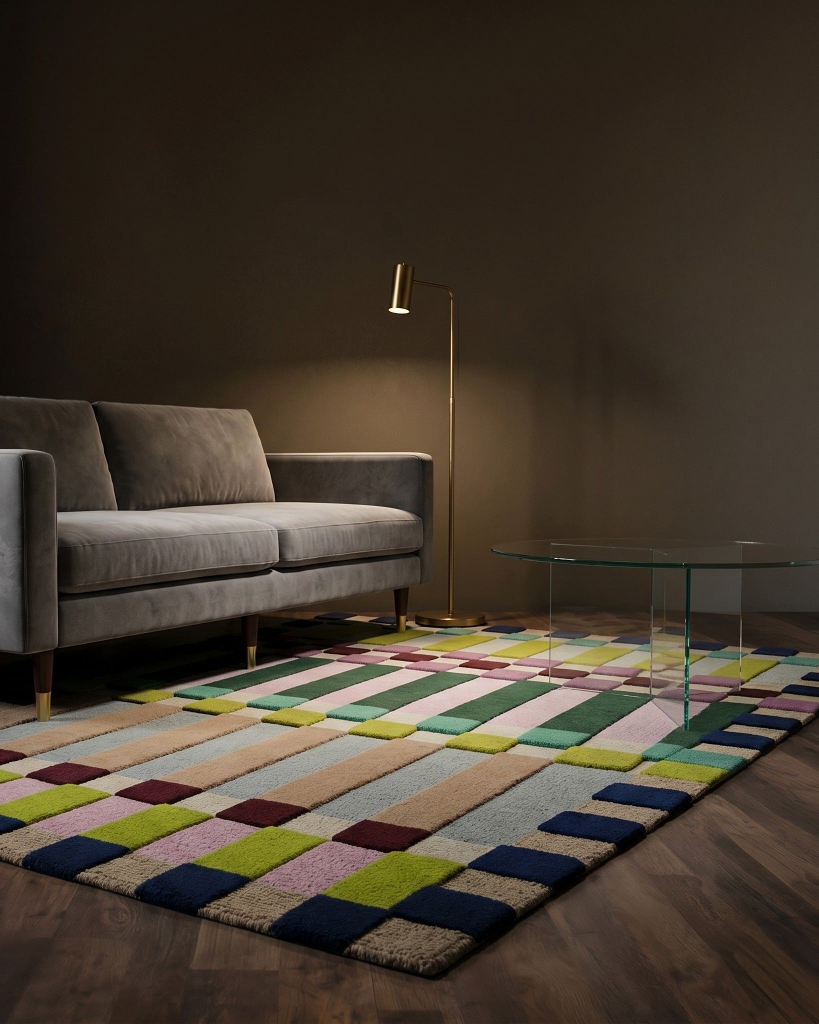 The Prism Grid Wool Rug