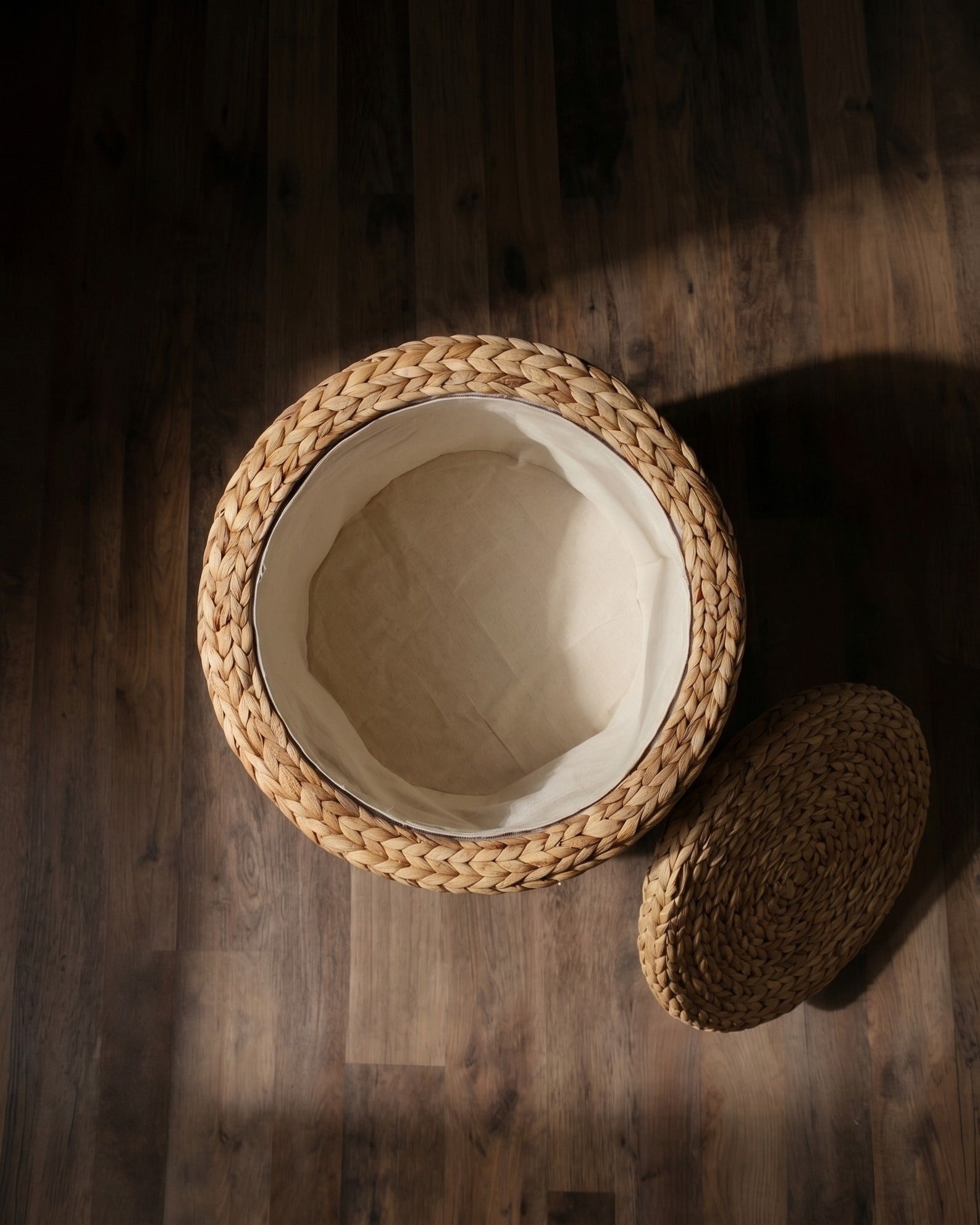 The Madera Woven Storage Ottoman