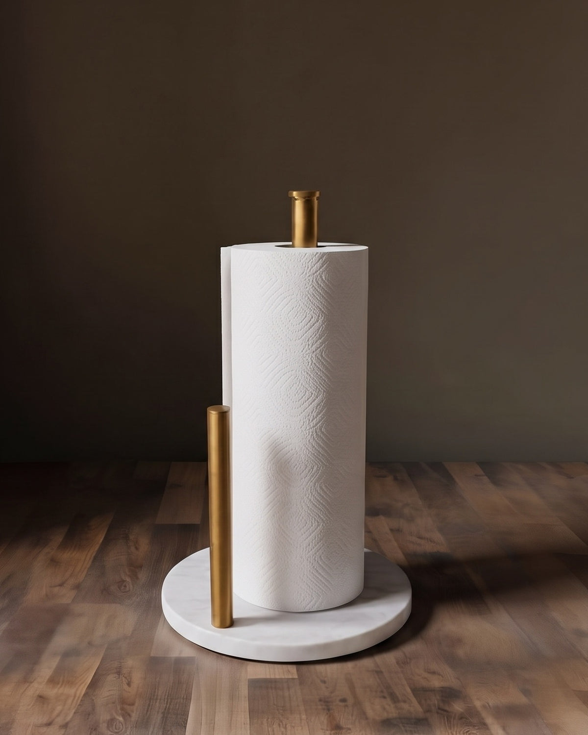 Sovereign Marble &amp; Brushed Brass Countertop Paper Towel Holder
