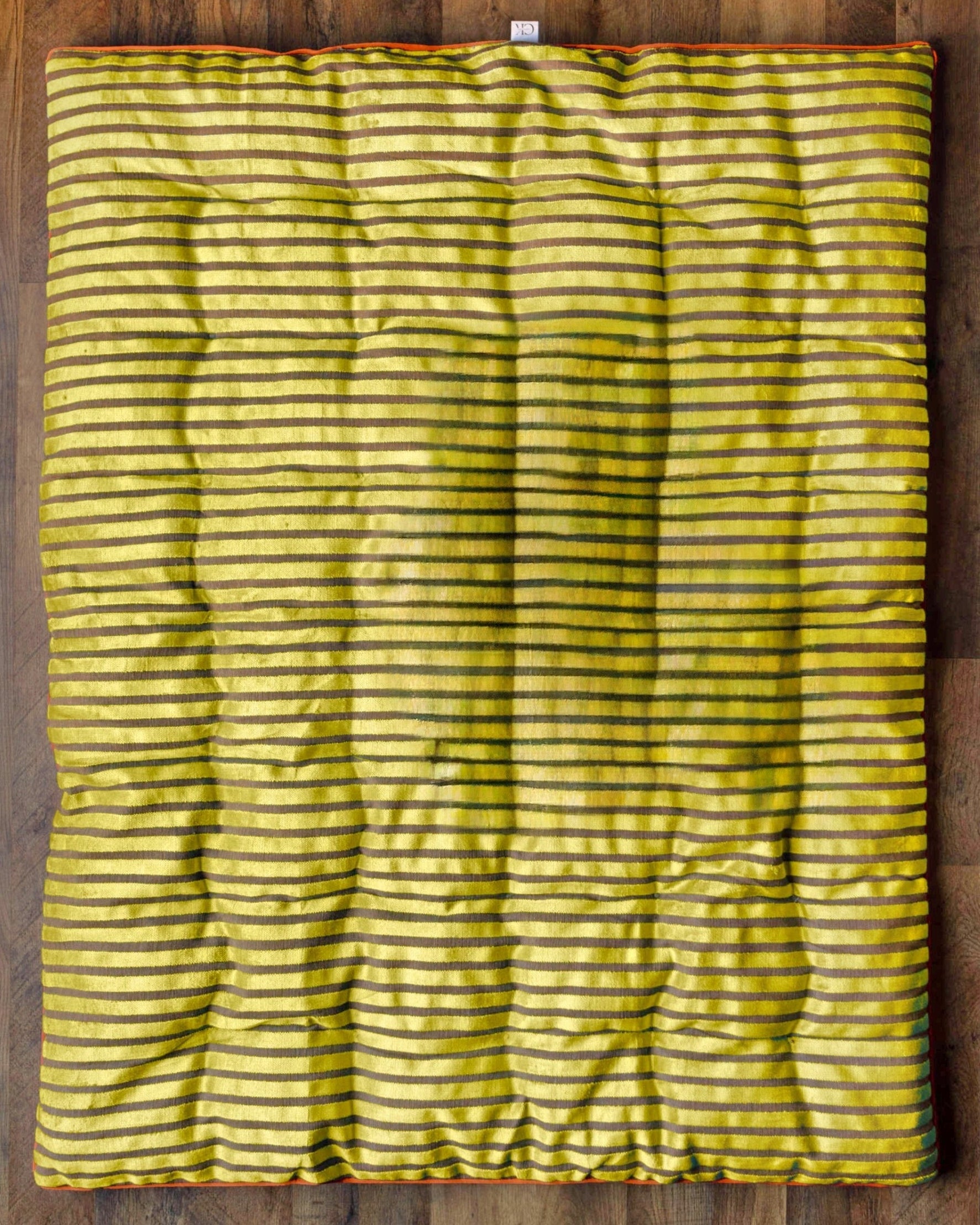 Jumbo Double Sided Tufted Floor Pillow Lime Rust