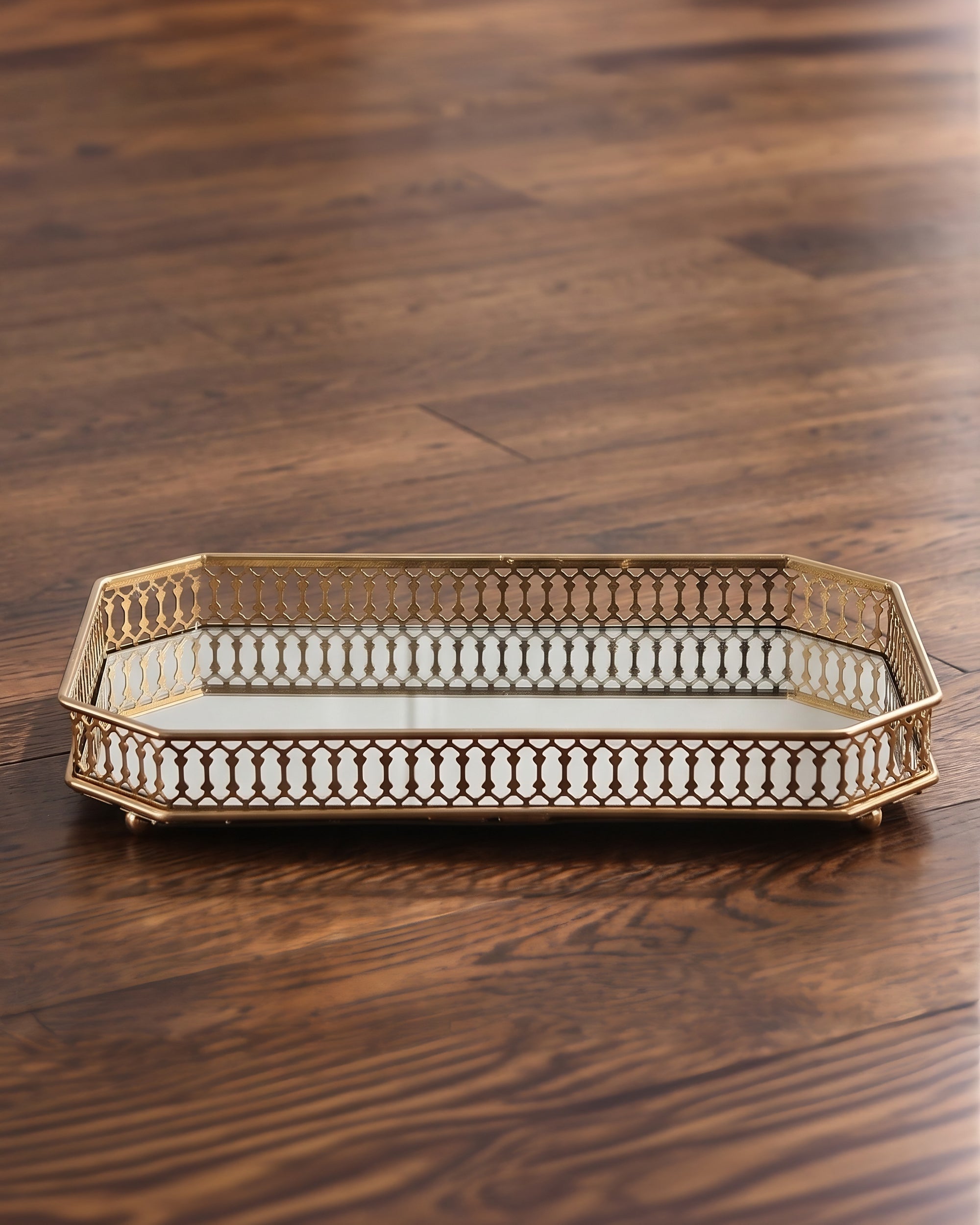 The Gilded Reflections Art Deco Mirrored Tray