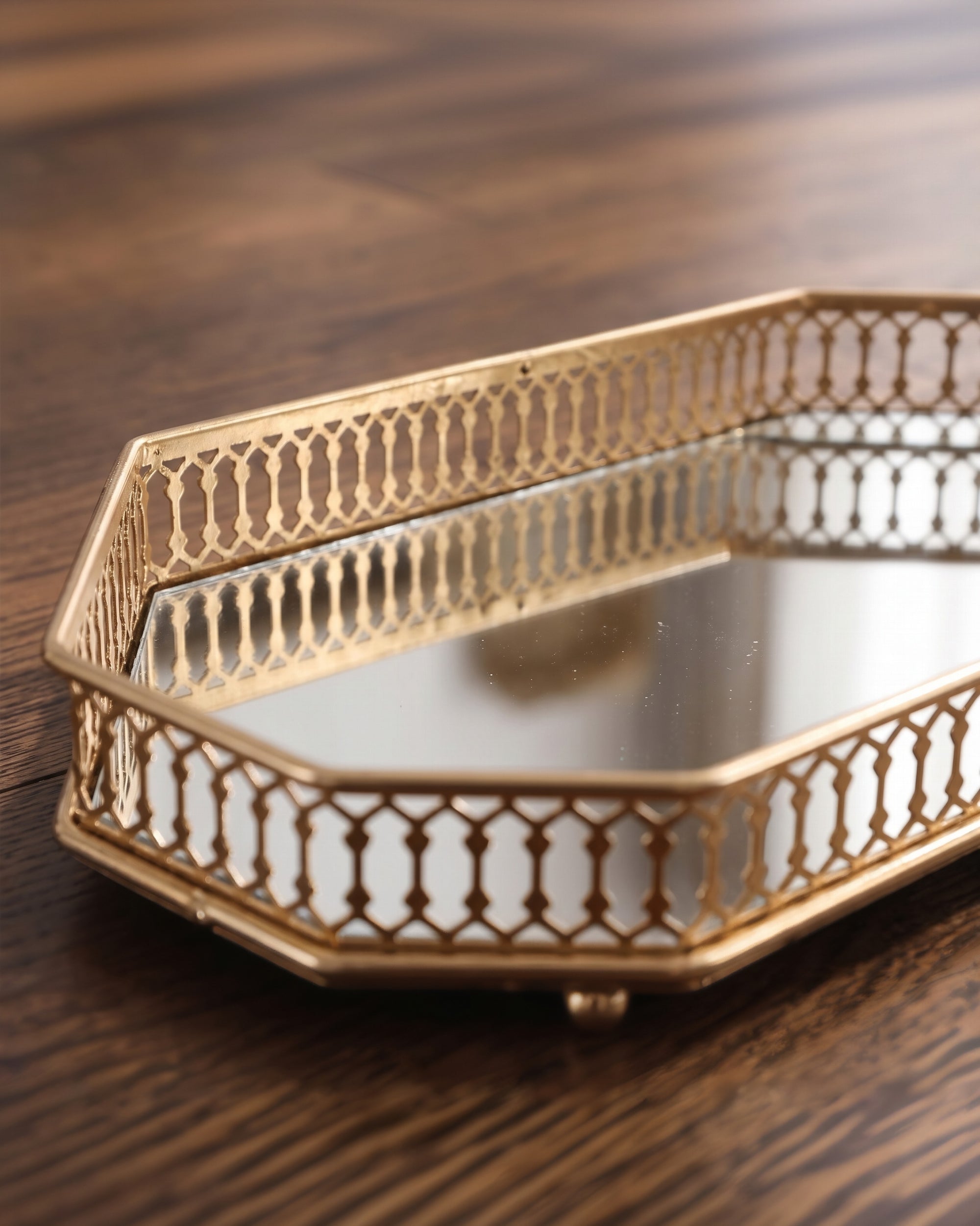 The Gilded Reflections Art Deco Mirrored Tray