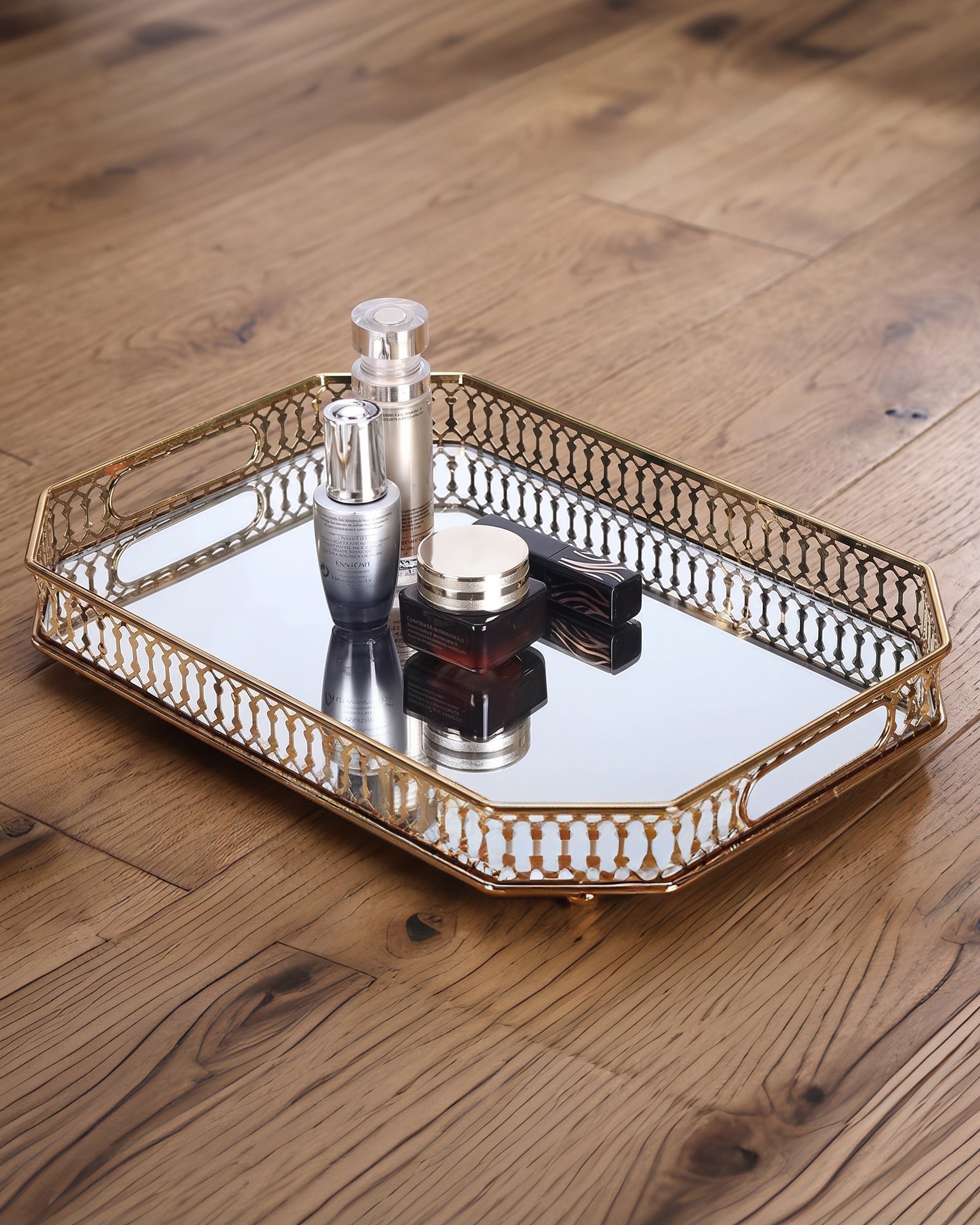 The Gilded Reflections Art Deco Mirrored Tray