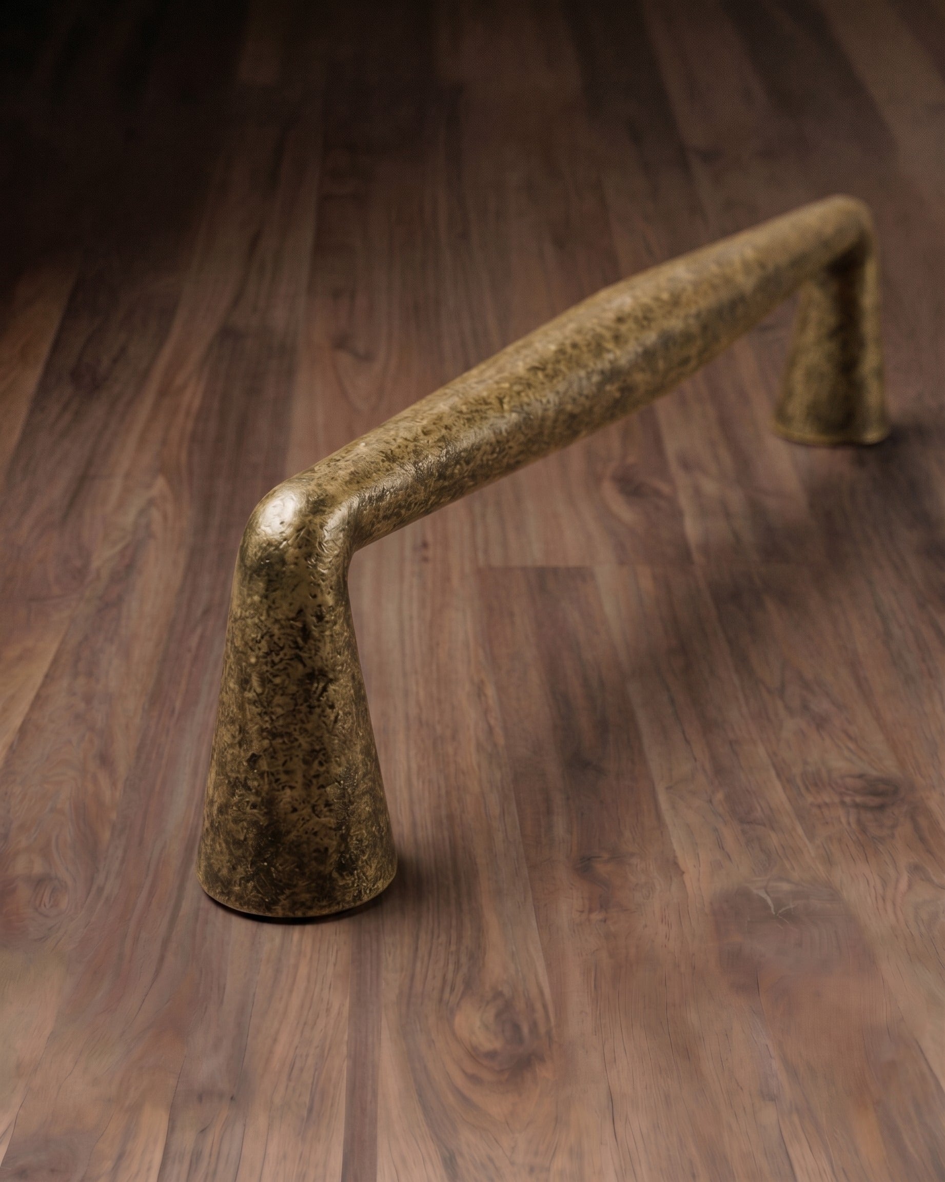 The Valen Antique Tapered Brass Cabinet Pull