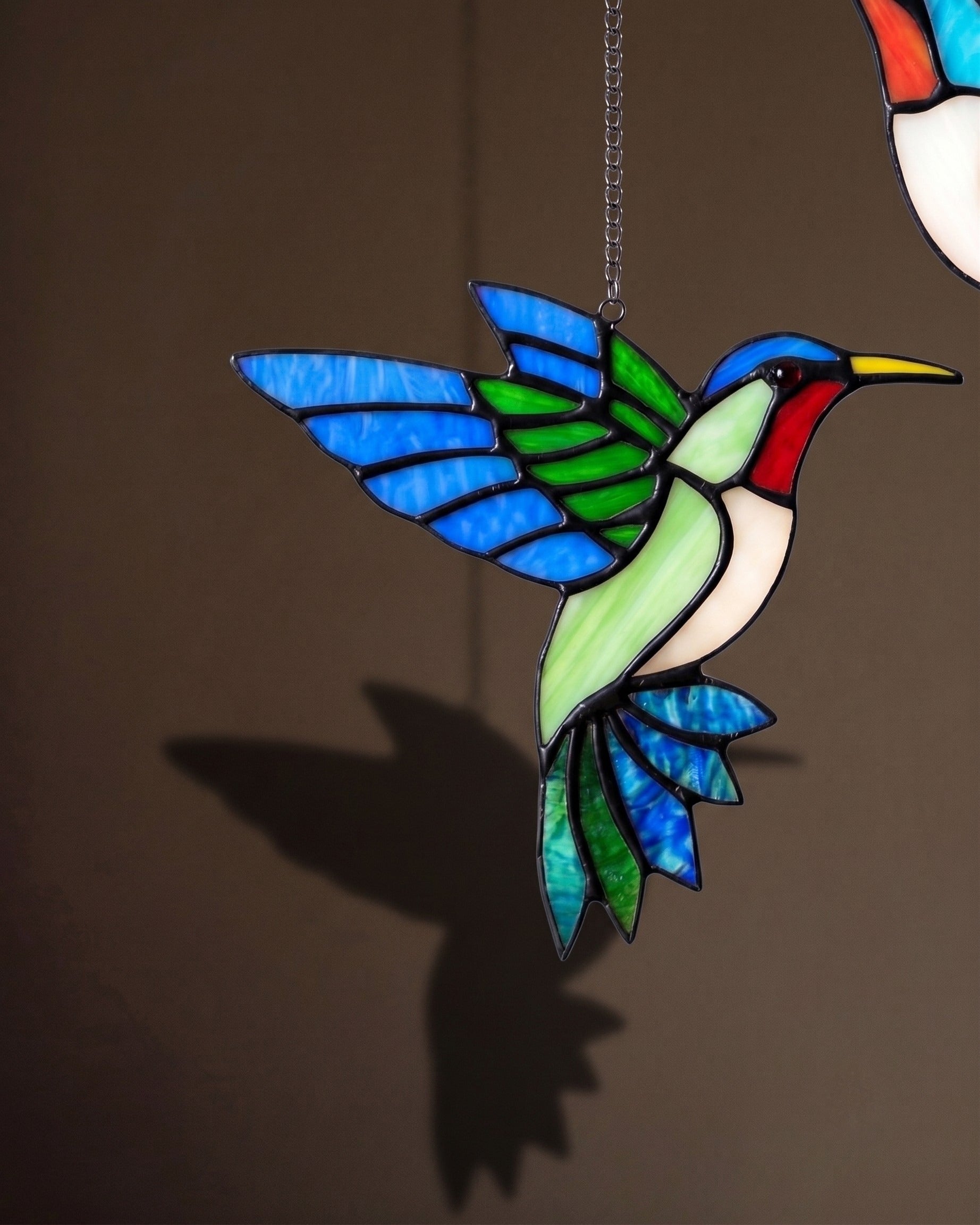 Aero Stained Glass Hummingbirds: Handcrafted Copper-Foil Window &amp; Architectural Light Sculptures