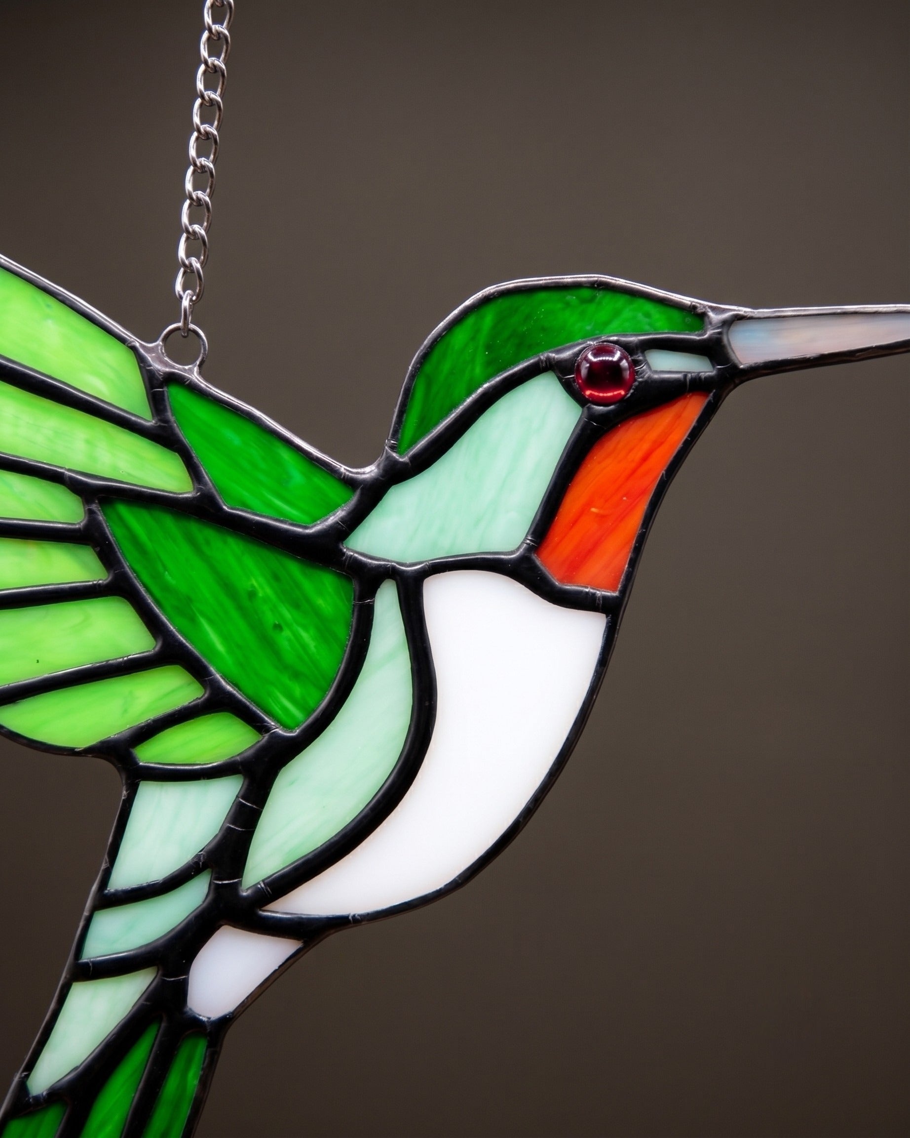 Aero Stained Glass Hummingbirds: Handcrafted Copper-Foil Window &amp; Architectural Light Sculptures