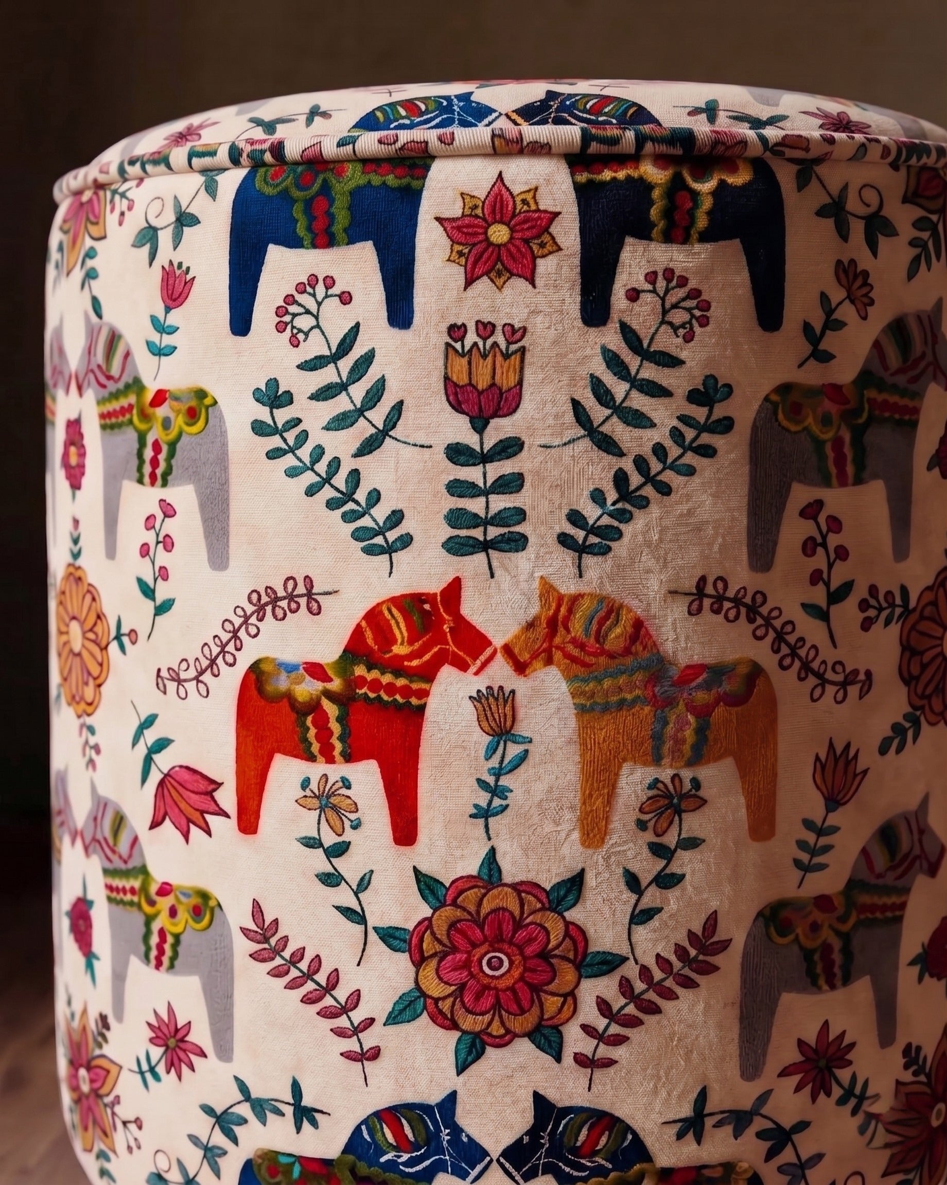 The Stockholm Ottoman | Dala Horse Edition
