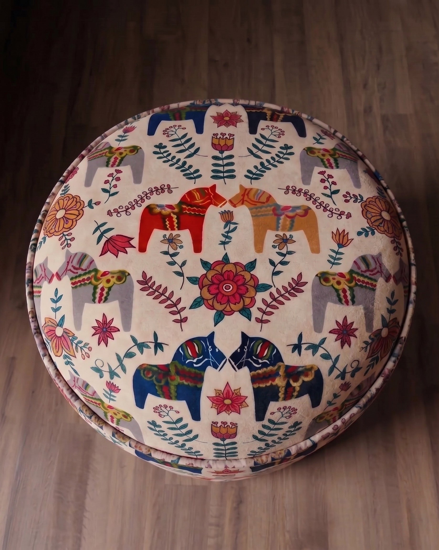 The Stockholm Ottoman | Dala Horse Edition