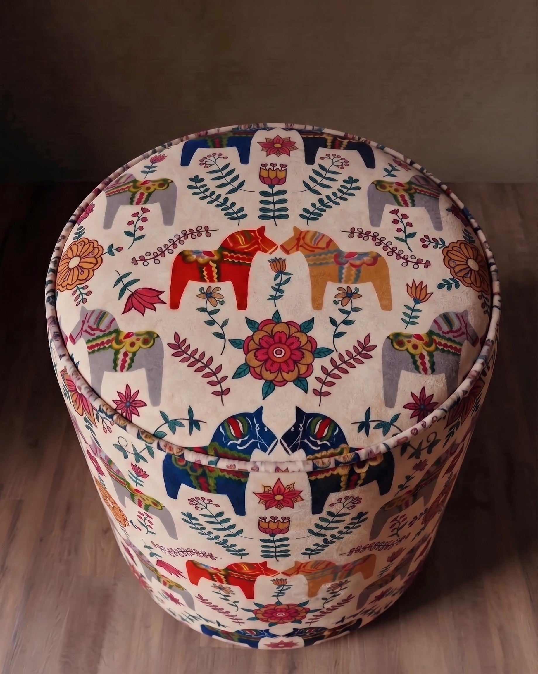 The Stockholm Ottoman | Dala Horse Edition