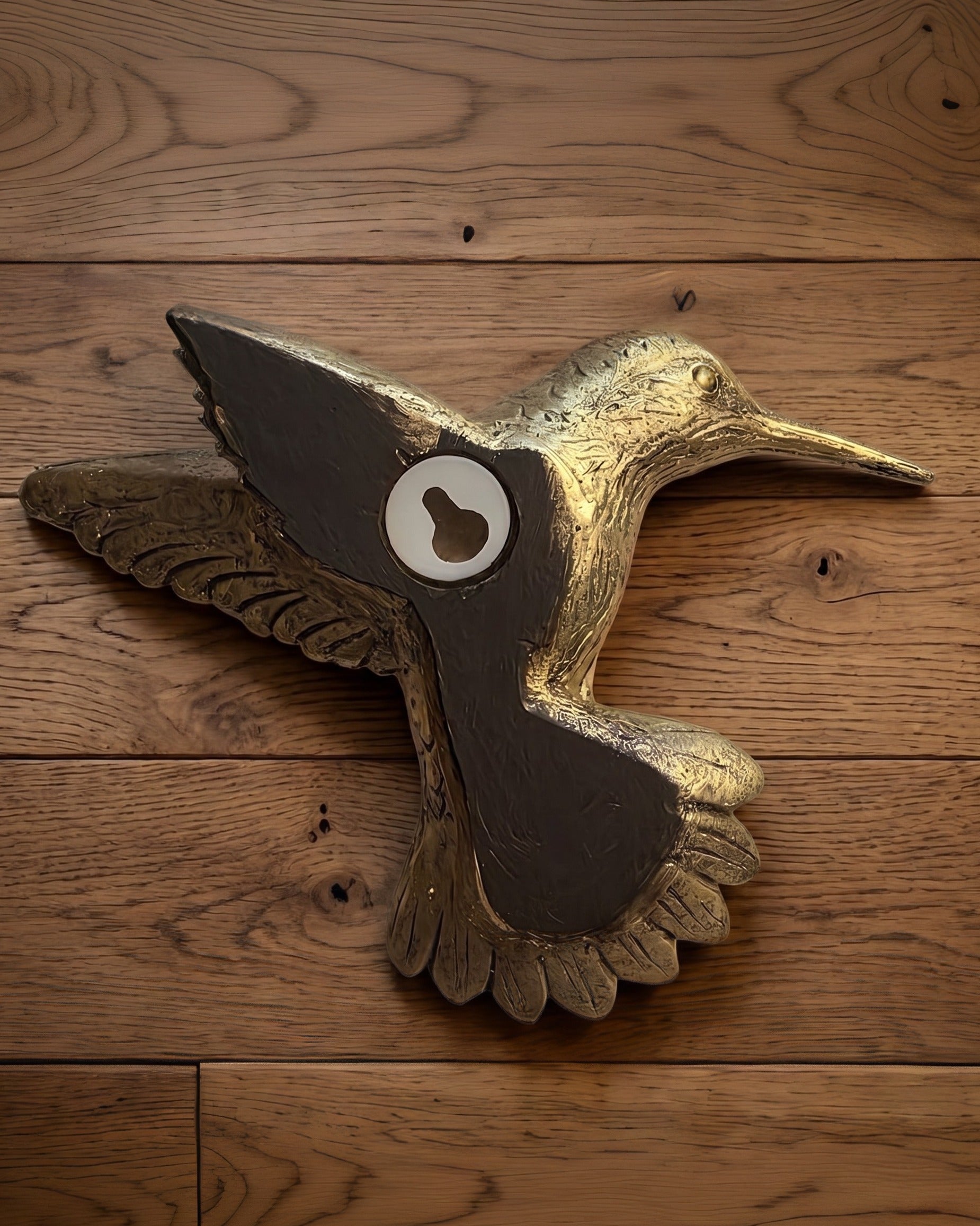 Meadow &amp; Hearth Vintage Gold Hummingbird Wall Art