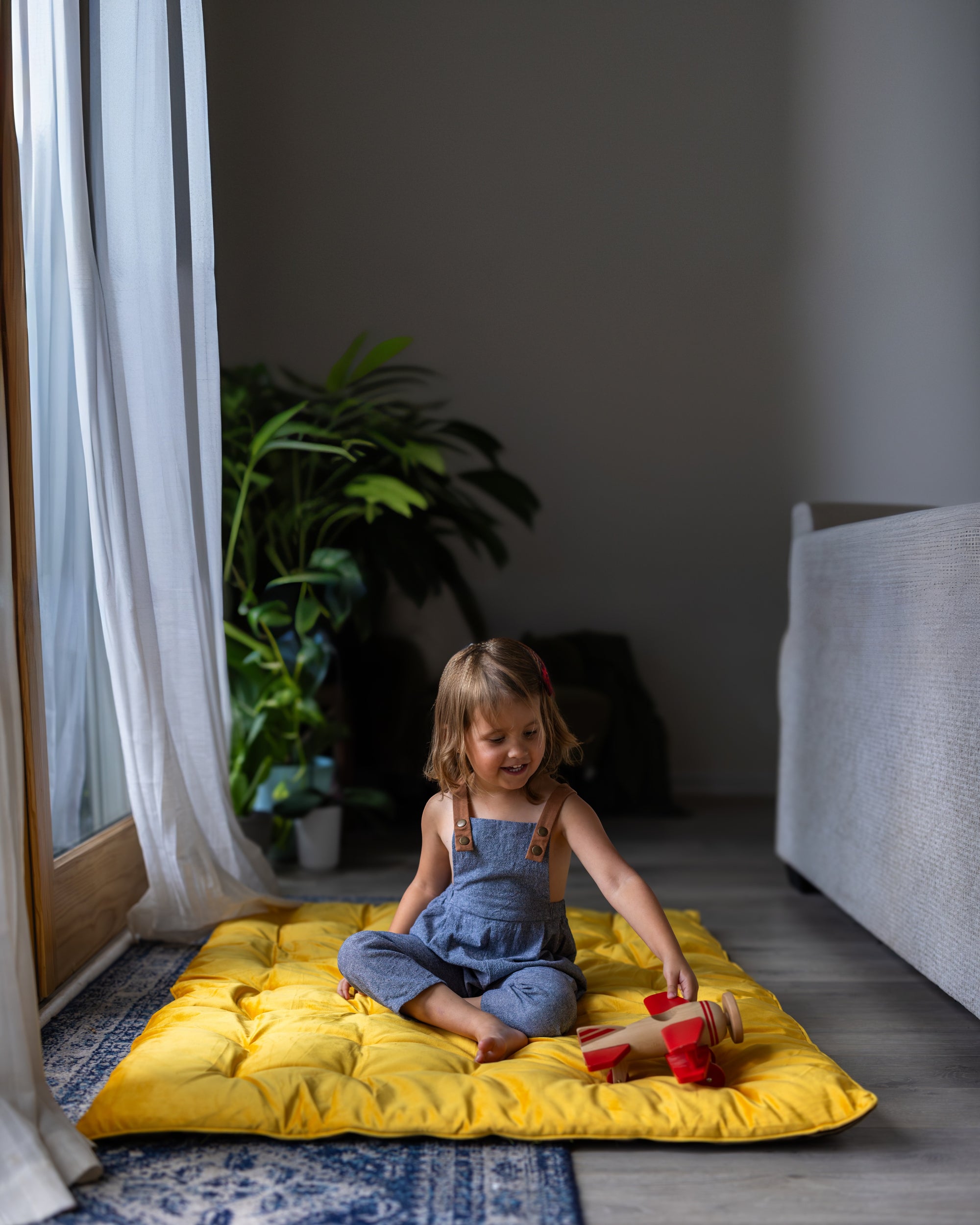 Jumbo Double Sided Tufted Floor Pillow Marigold Mink