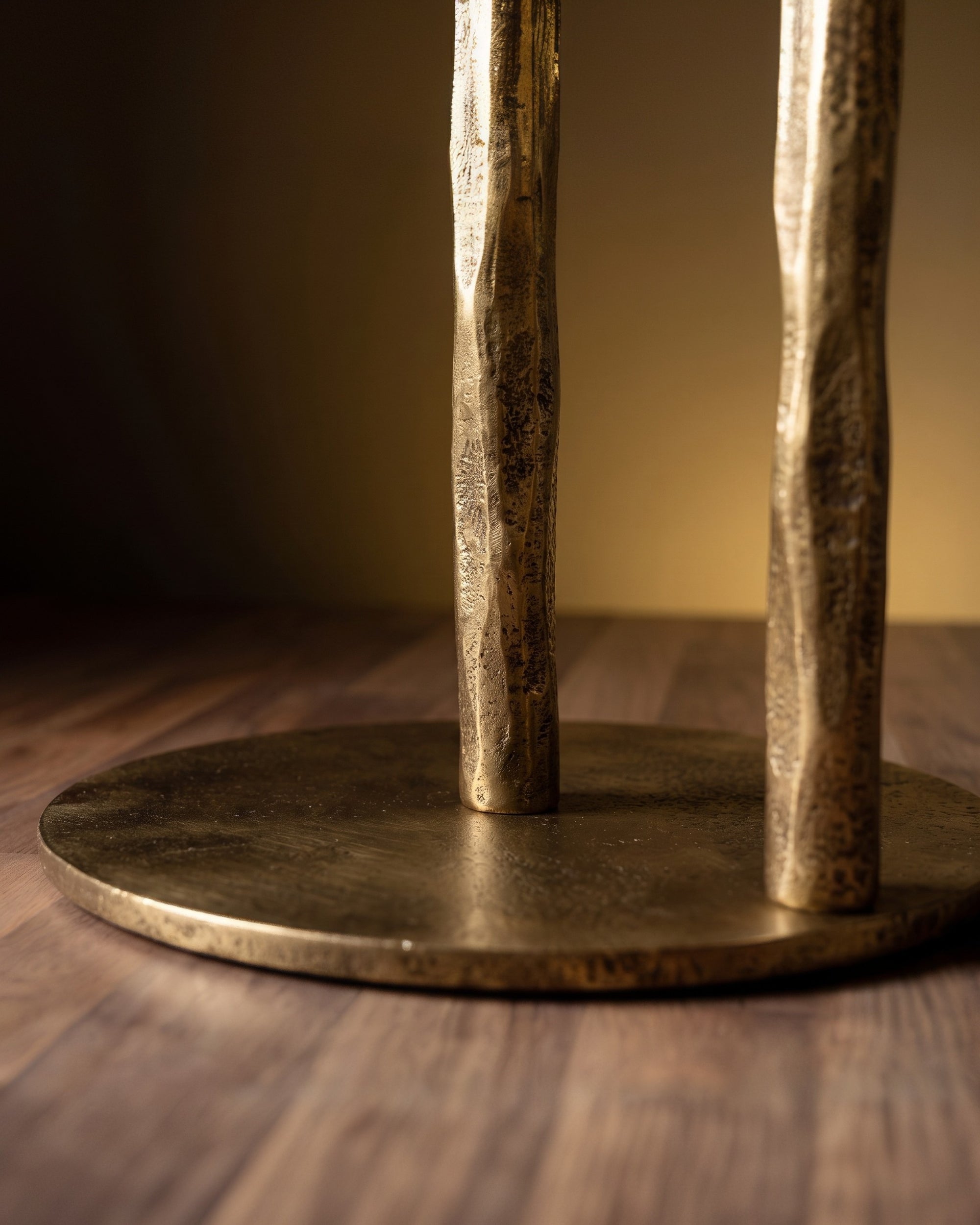 The Vulcan Hand-Forged Brass Paper Towel Stand