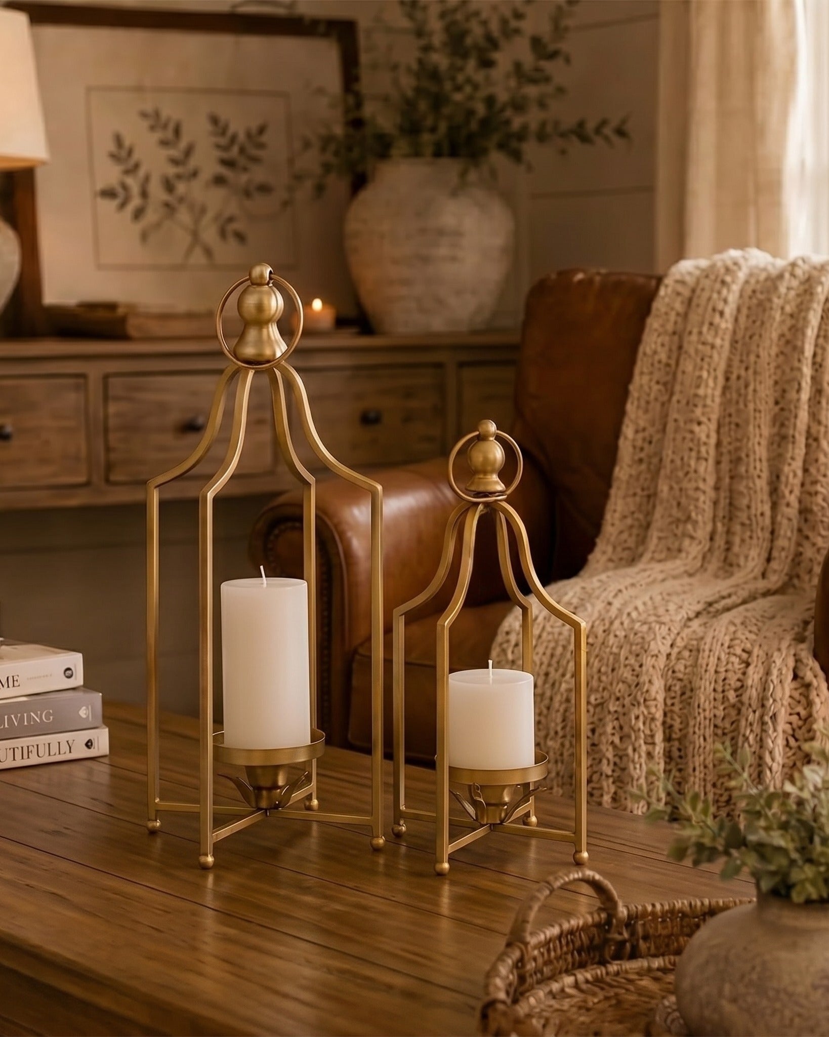 Aurum Timeless Hand-Forged Gold Lanterns