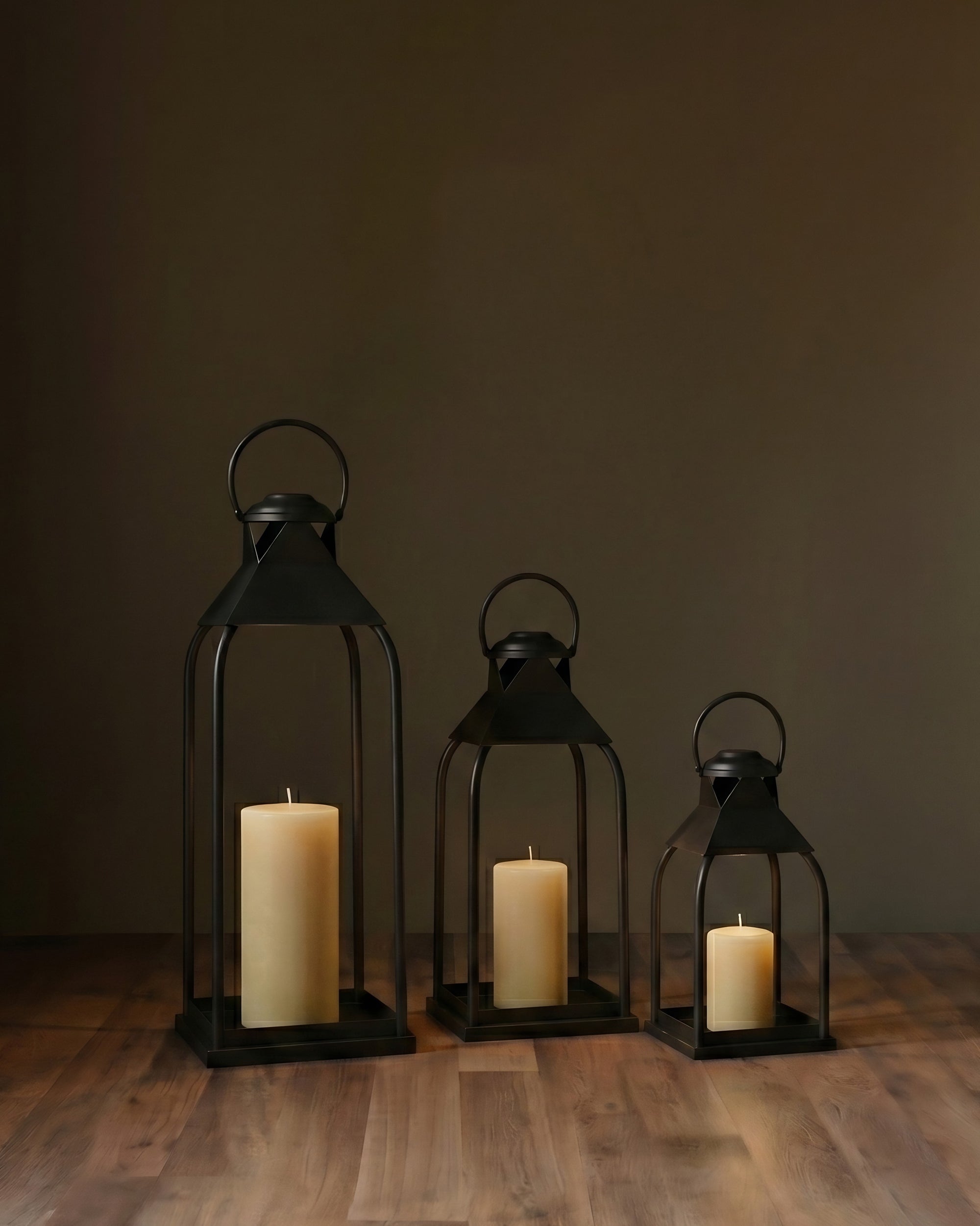 The Ashford Heirloom Hand-Forged Black Metal Lanterns