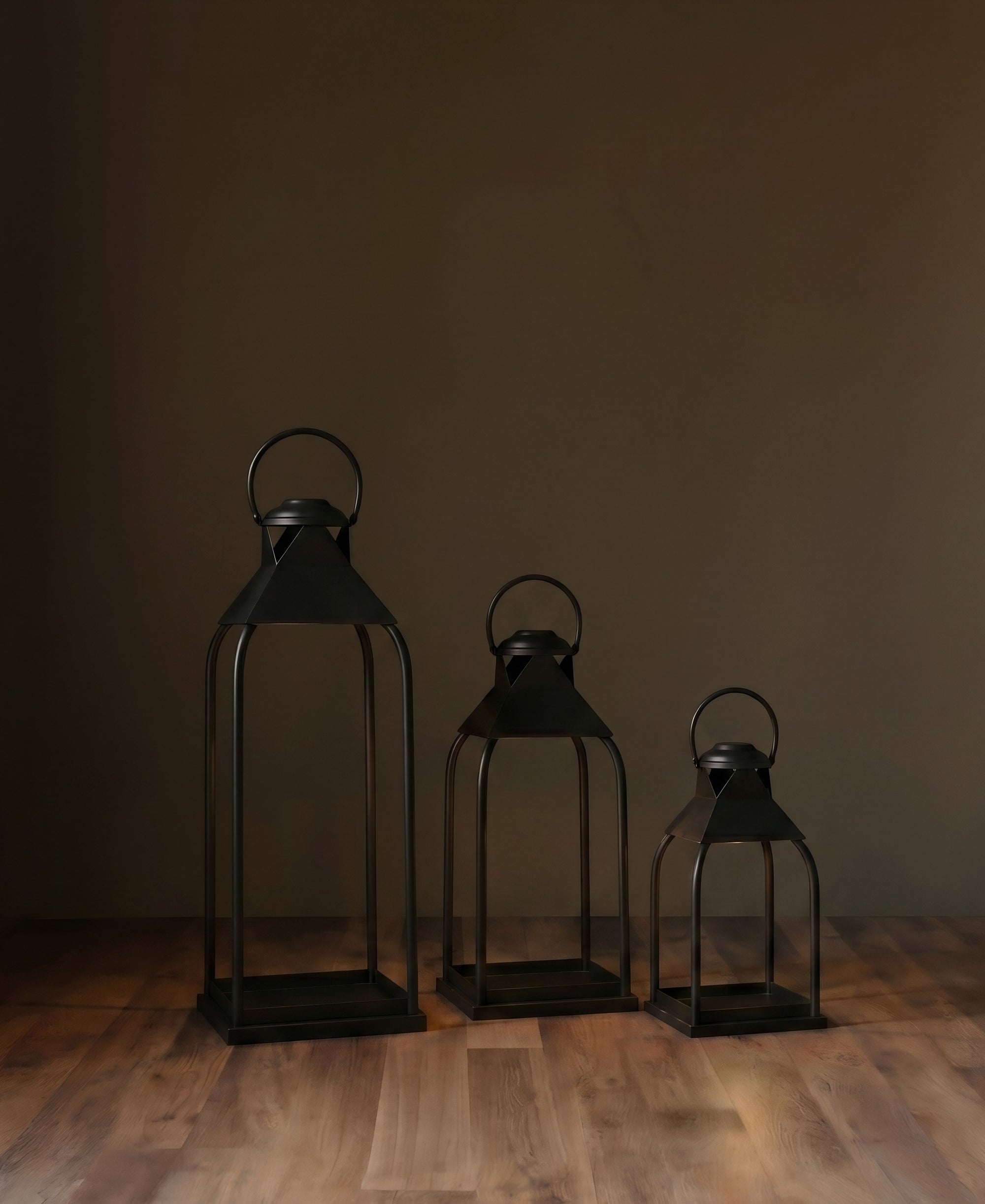 The Ashford Heirloom Hand-Forged Black Metal Lanterns