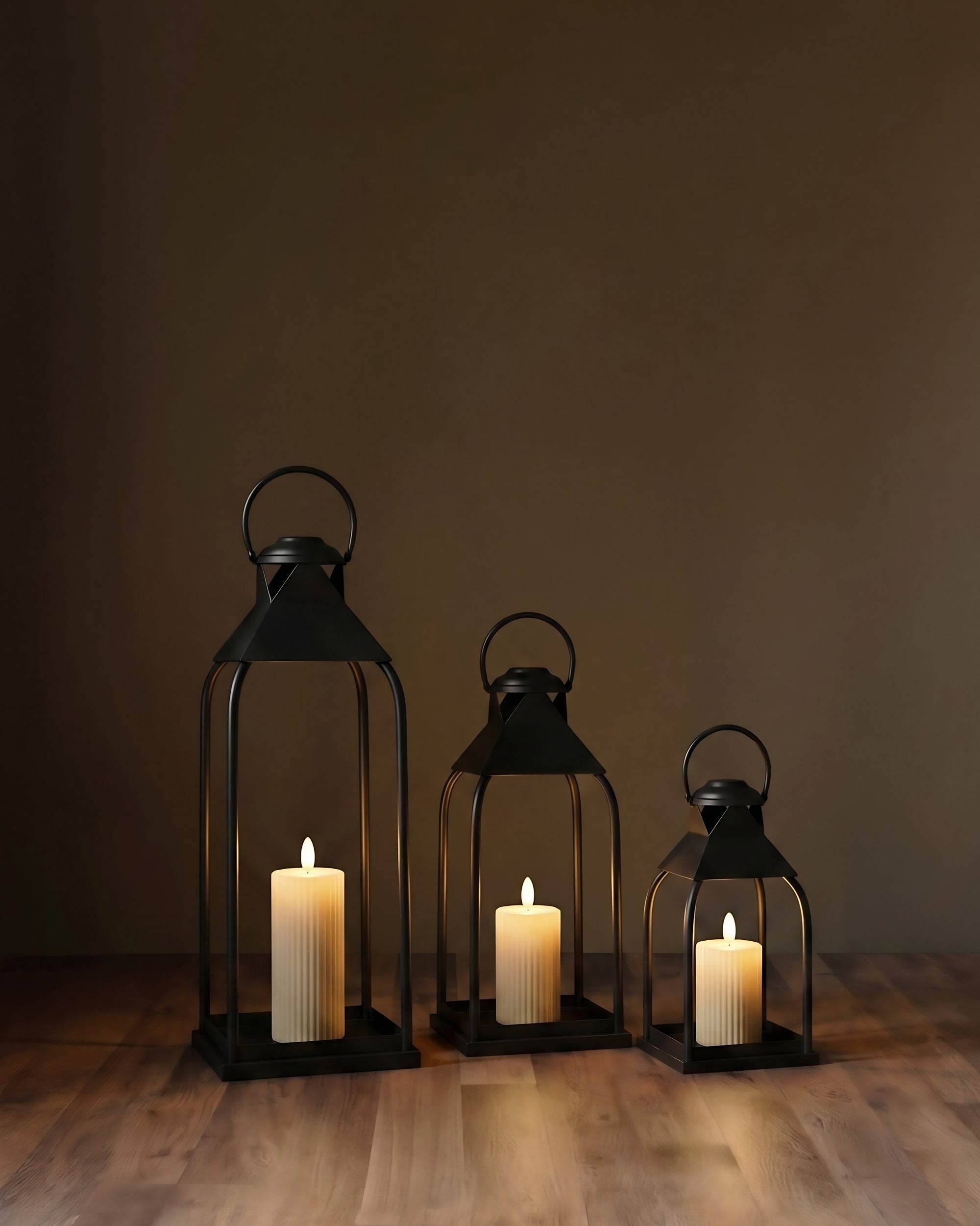 The Ashford Heirloom Hand-Forged Black Metal Lanterns